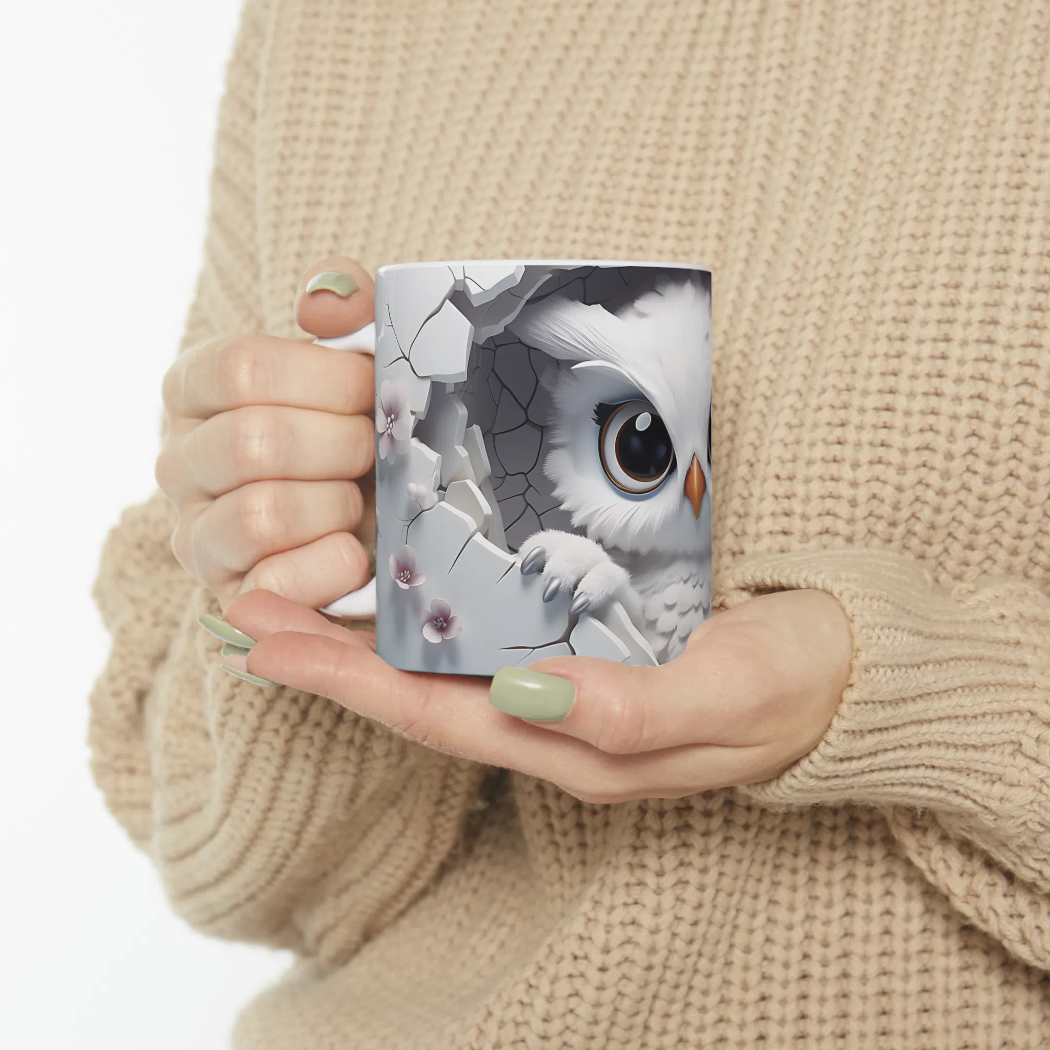 ماگ طرح سه بعدی حیوانات جغد owl مدل NM3197 — تصویر 5