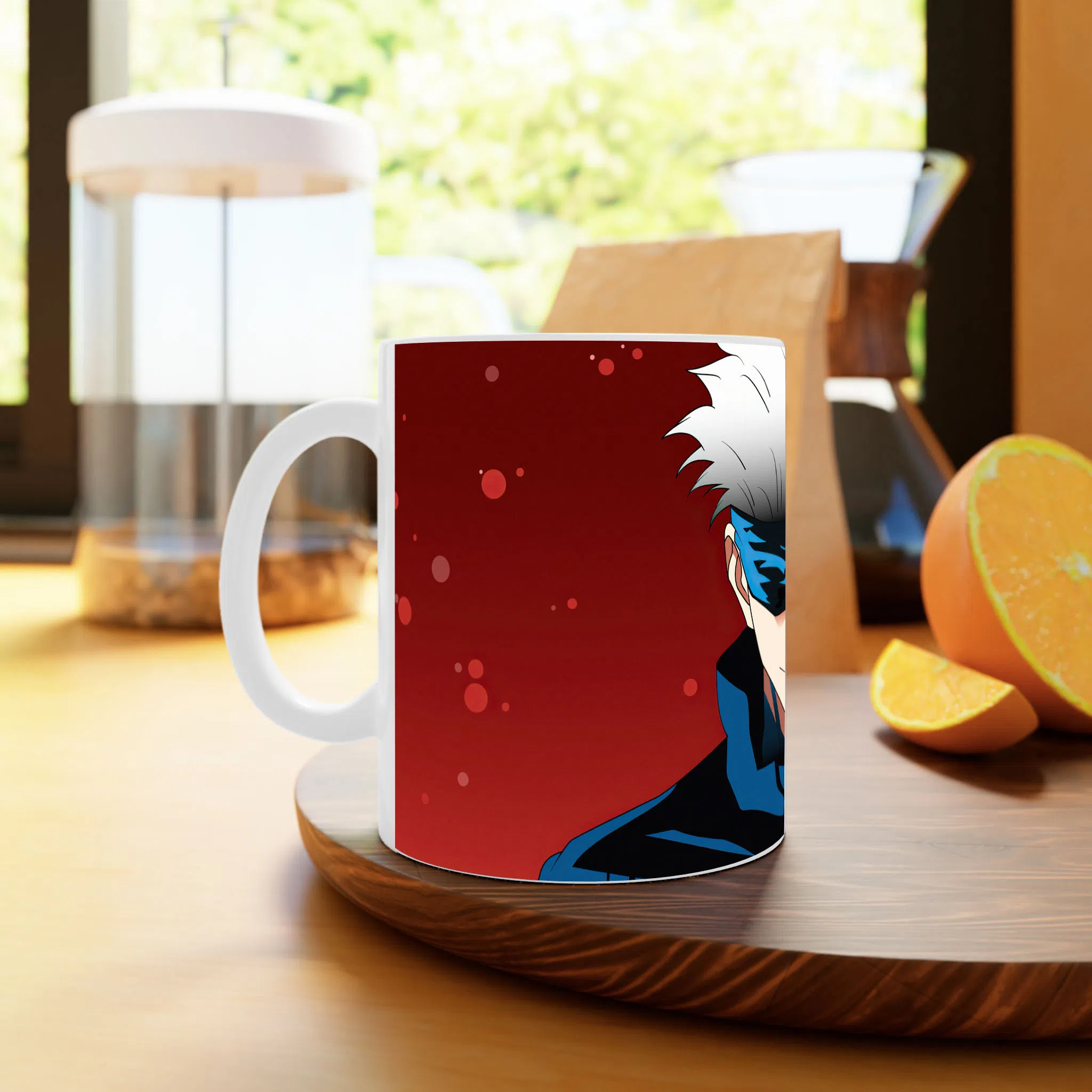 ماگ لیمینات طرح انیمه جوجوتسو کایسن Jujutsu Kaisen Gojo Satoru کد NM0897 — تصویر 3