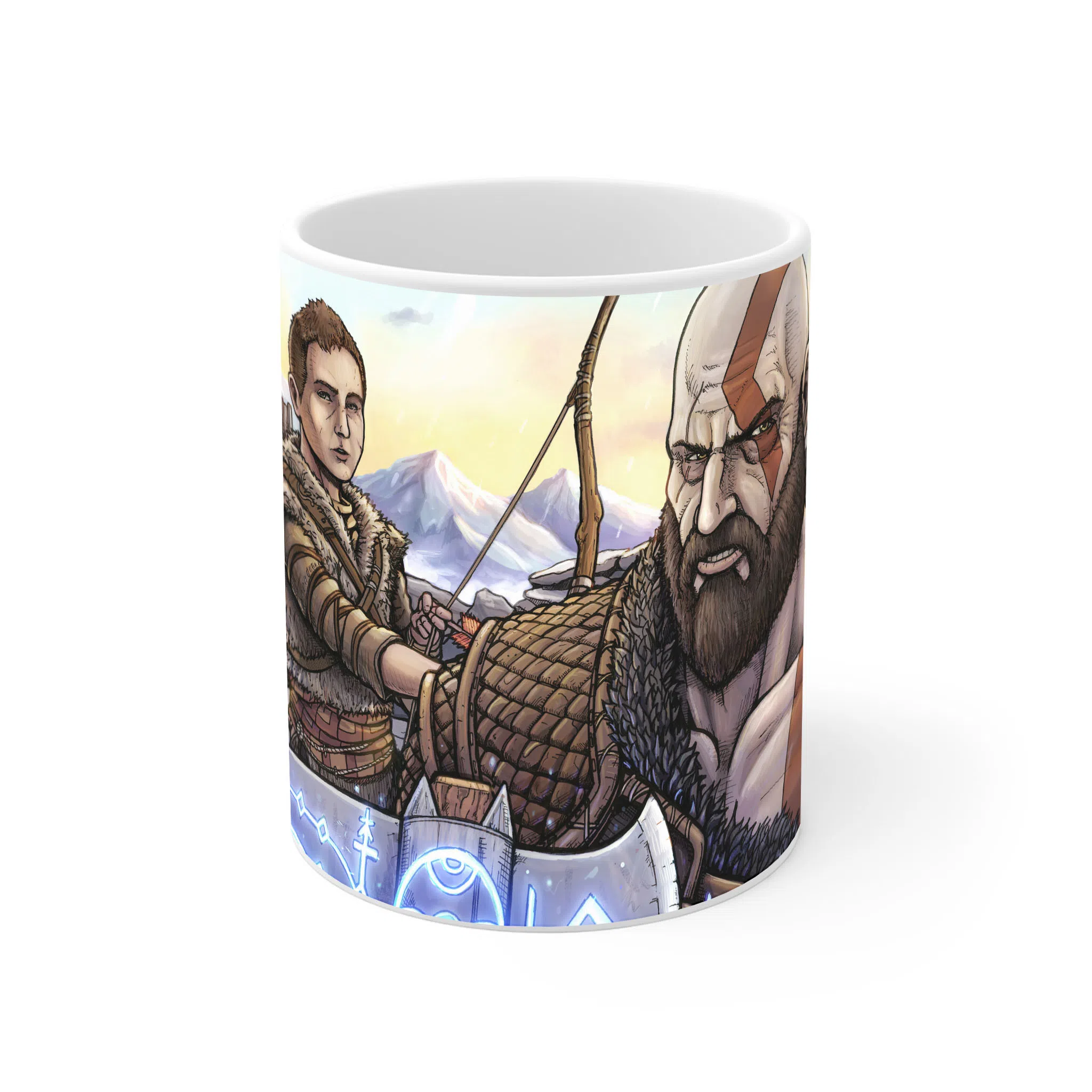ماگ لیمینات طرح بازی خدای جنگ گاد آف وار God of War Kratos Game کد NM7751 — تصویر 2