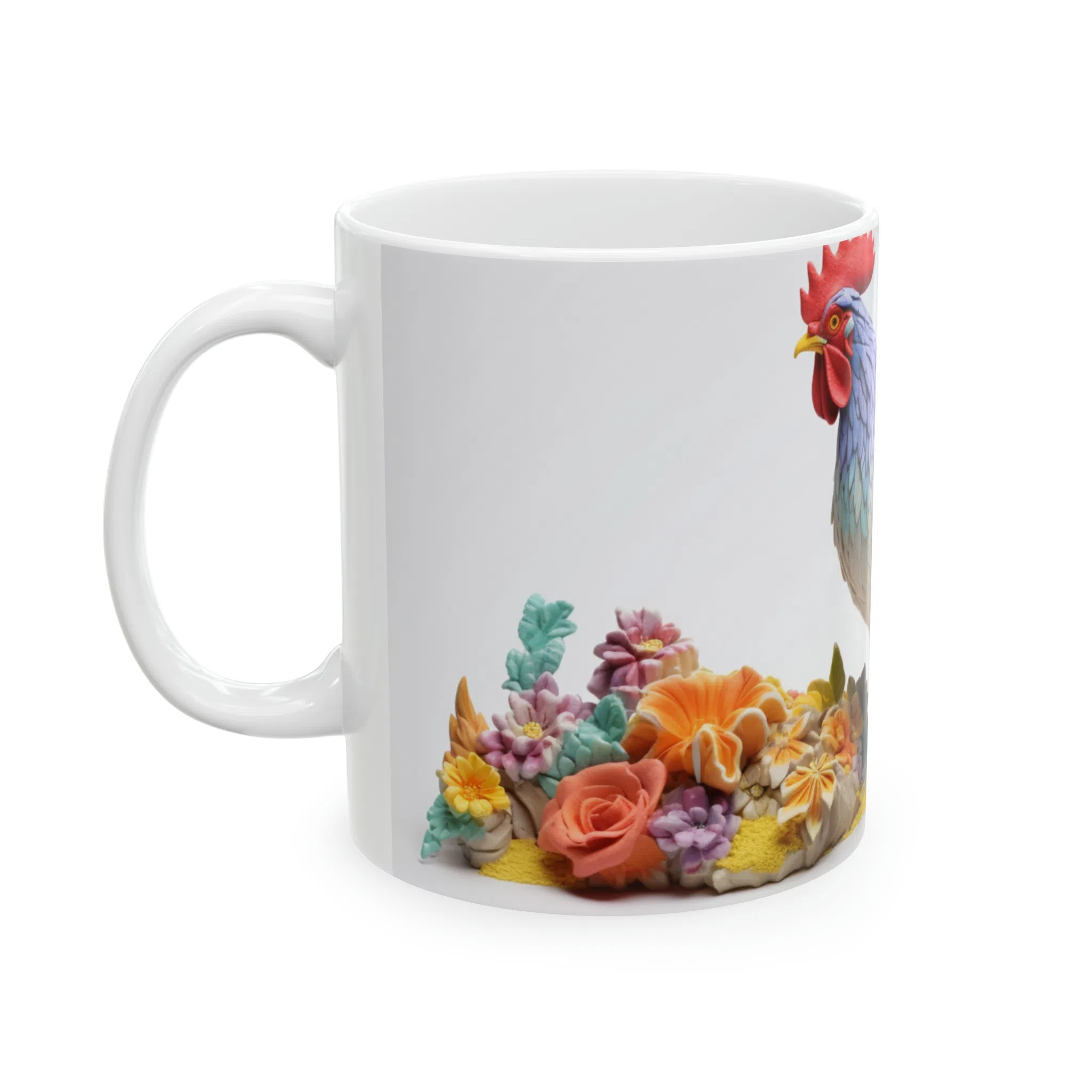 ماگ طرح سه بعدی خروس پررنگی مدل NM3025 — تصویر 2