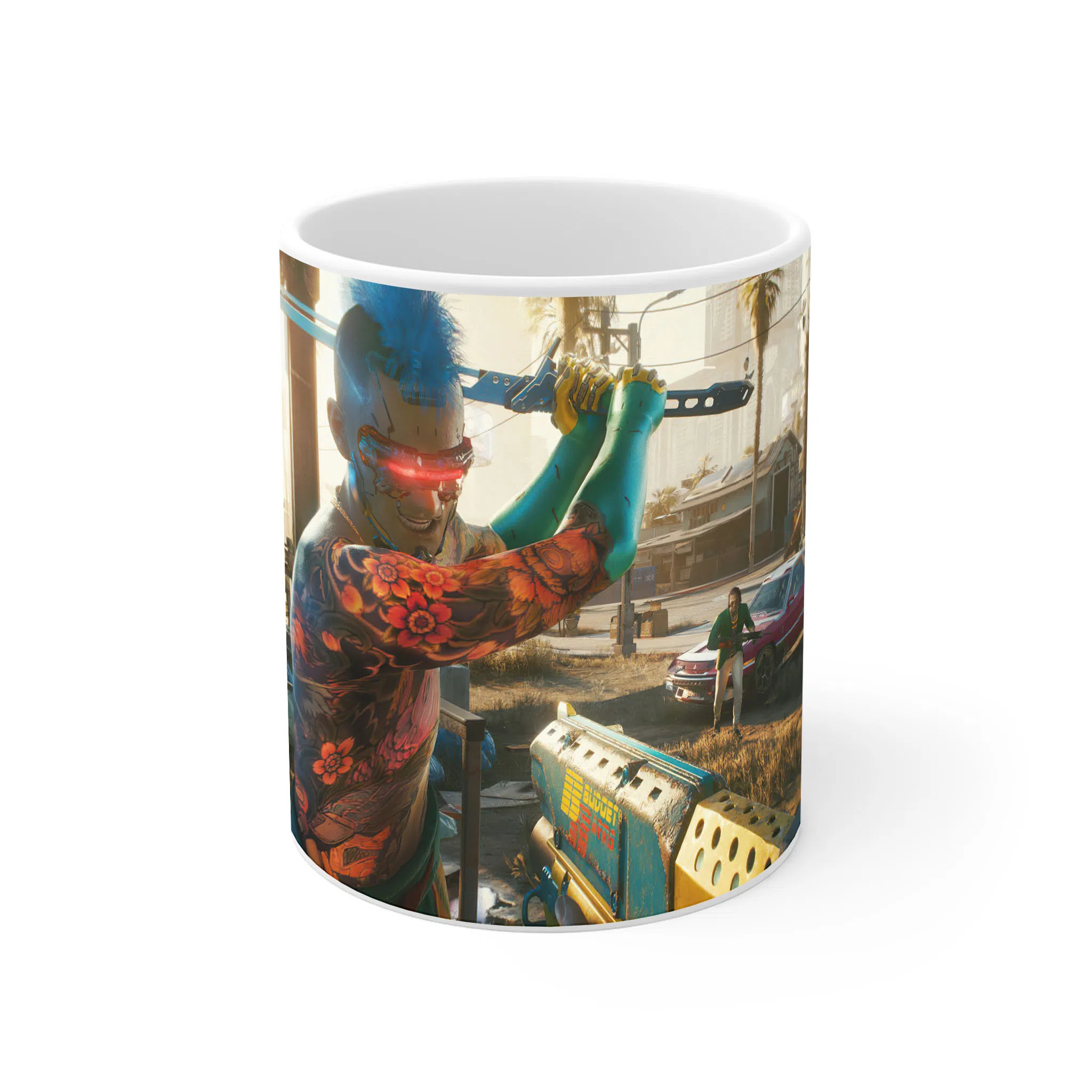 ماگ لیمینات طرح بازی سایبرپانک Cyberpunk 2077 Game کد NM6611 — تصویر 3