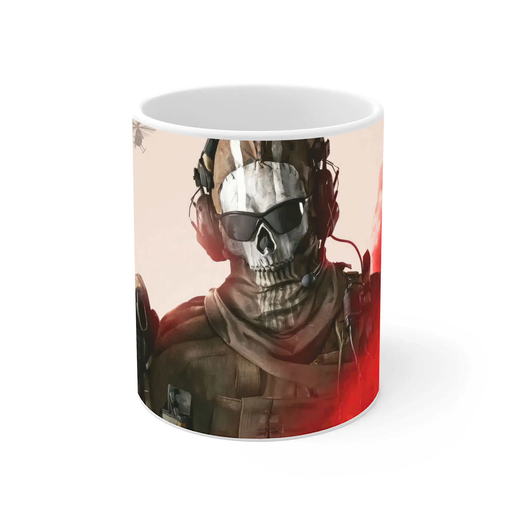 ماگ لیمینات طرح بازی Call of Duty Modern Warfare سایمون رایلی (Ghost) کد NM6293