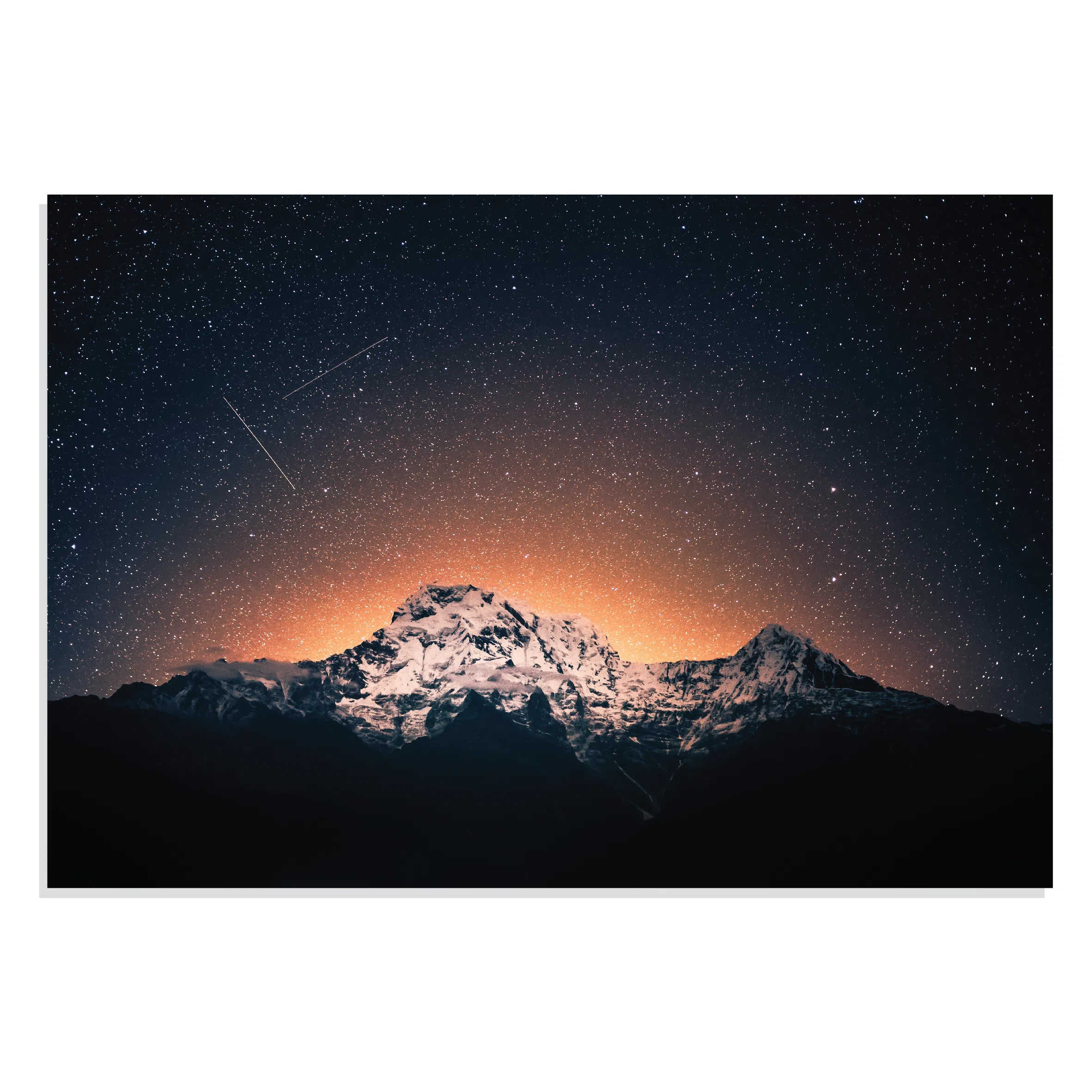 پوستر طرح منظره شبانه کوهستان در نپال Mountains Night View in Nepal مدل NV0838