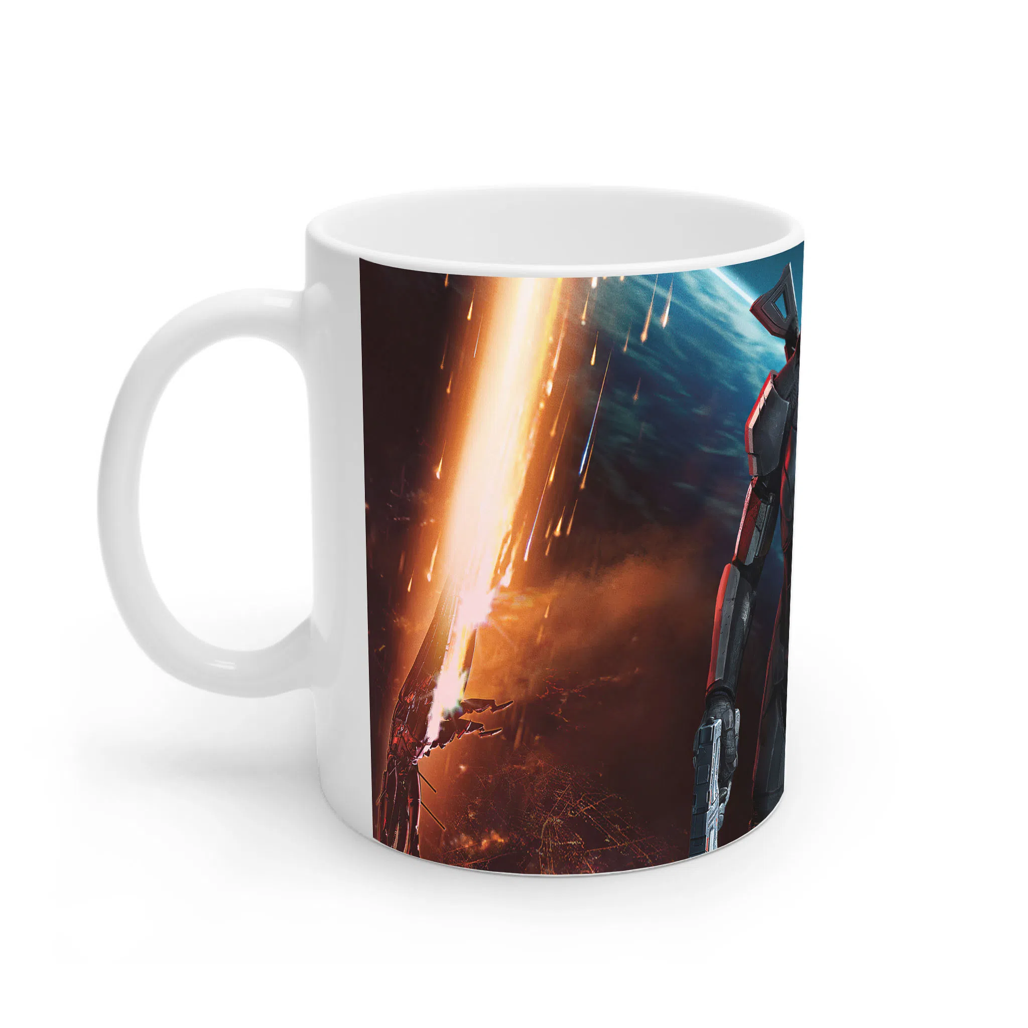 ماگ لیمینات طرح بازی Mass Effect Game فرمانده شپرد در نمای کیهانی کد NM8348 — تصویر 2