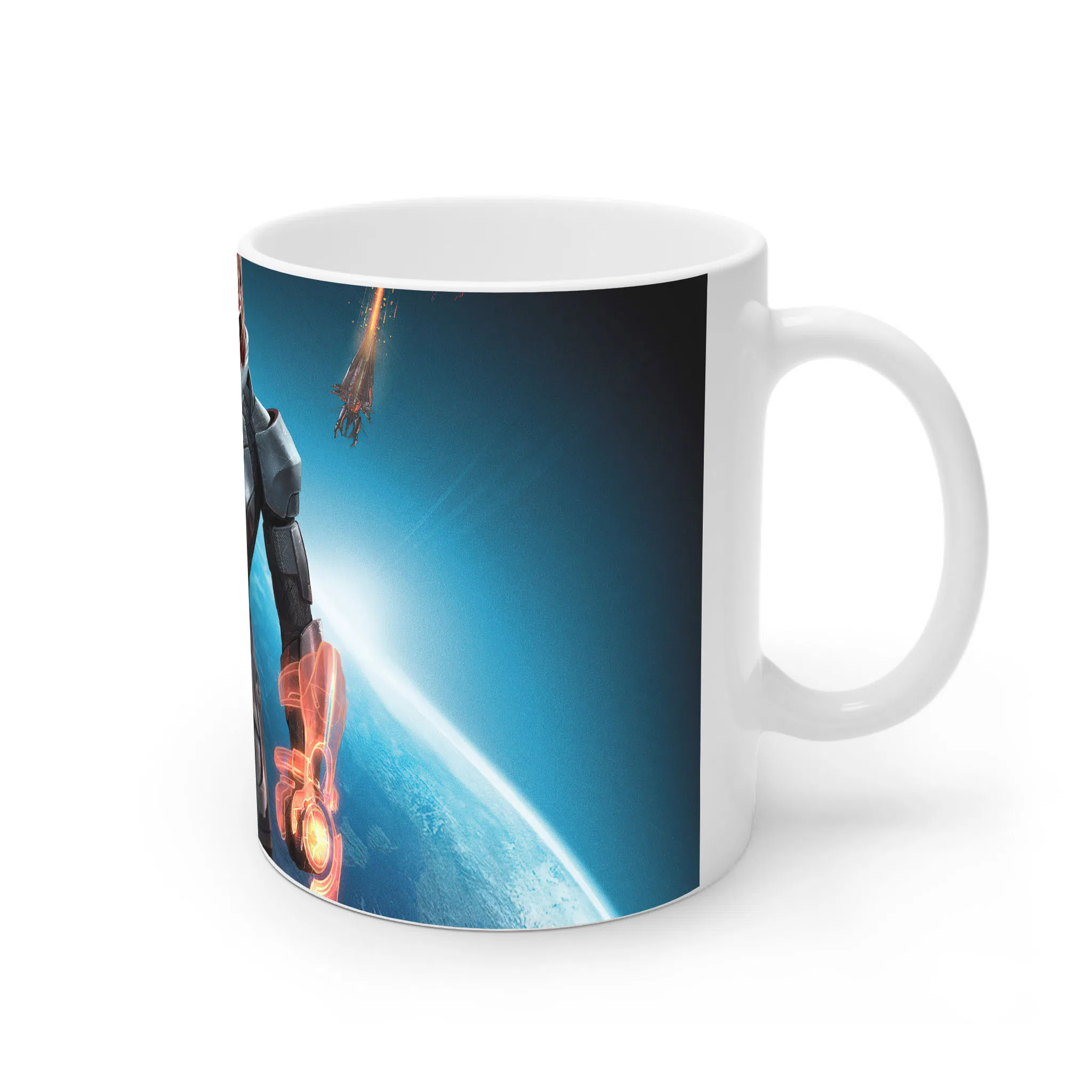 ماگ لیمینات طرح بازی Mass Effect Game فرمانده شپرد در نمای کیهانی کد NM8348 — تصویر 3