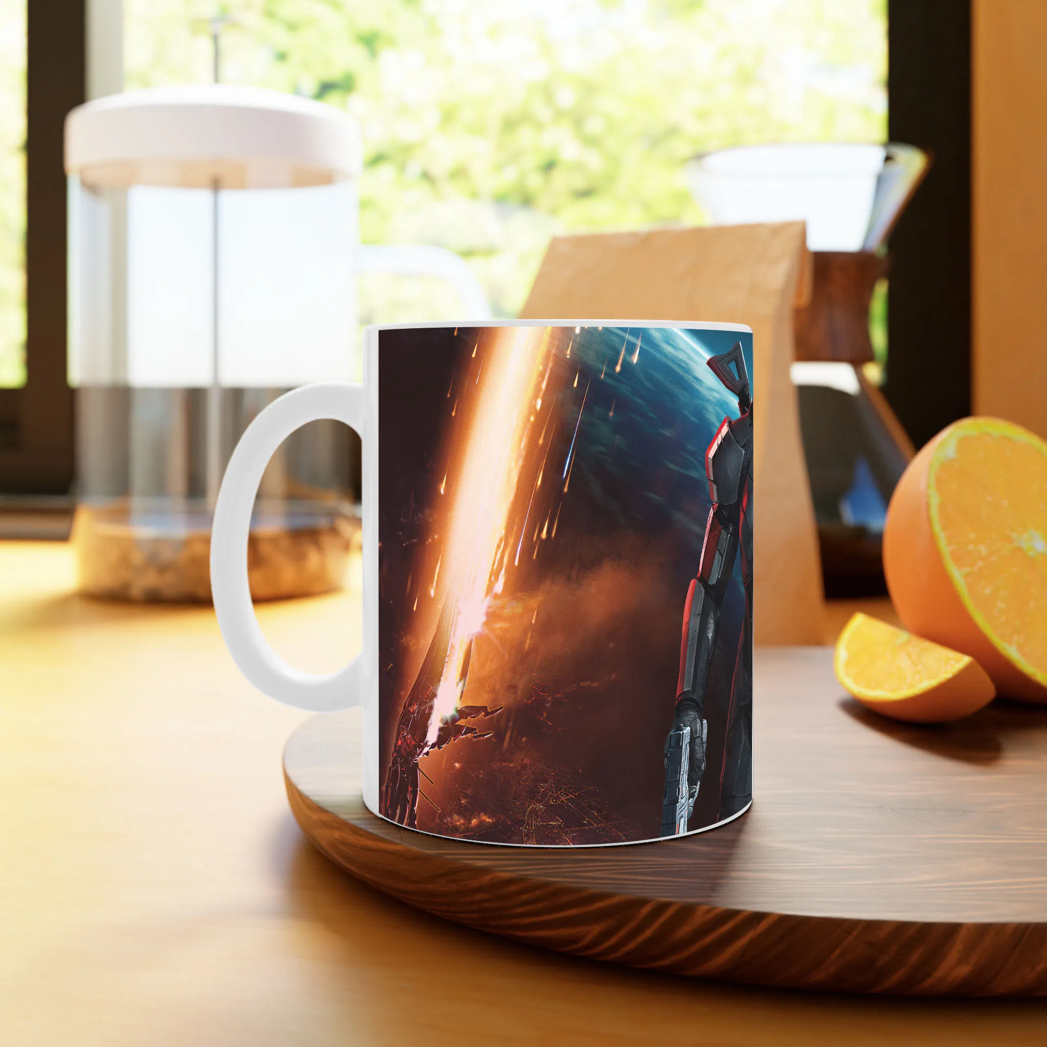 ماگ لیمینات طرح بازی Mass Effect Game فرمانده شپرد در نمای کیهانی کد NM8348 — تصویر 4