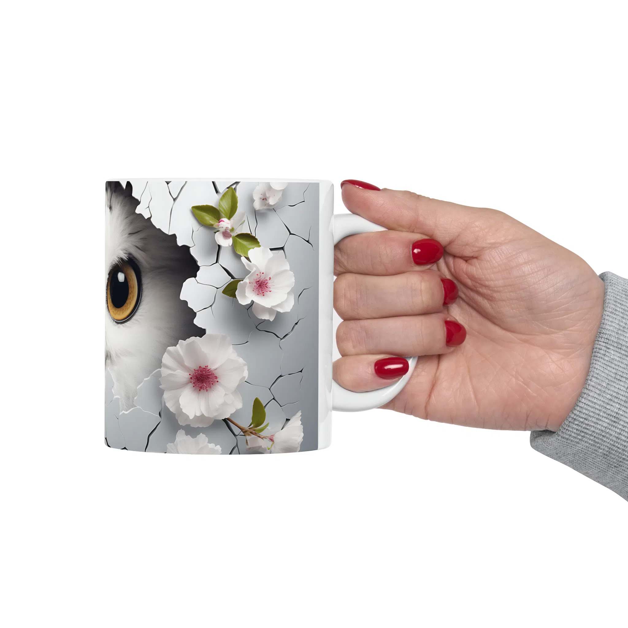 ماگ طرح سه بعدی حیوانات جغد owl مدل NM3185 — تصویر 5