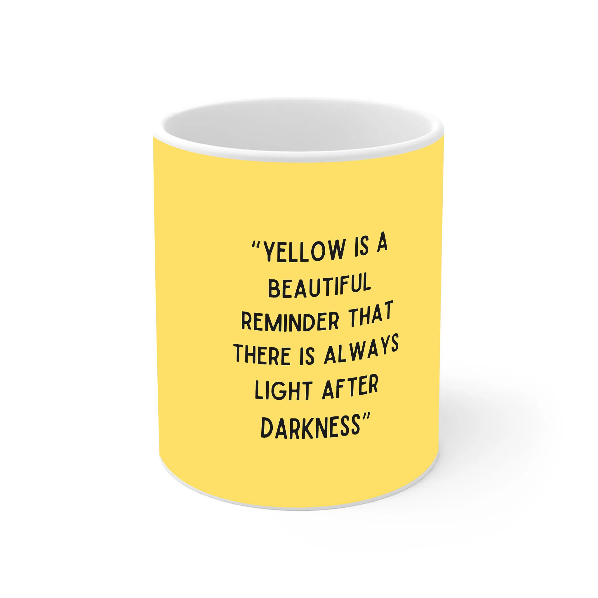 ماگ لیمینات طرح asthetic yellow کد NM14678