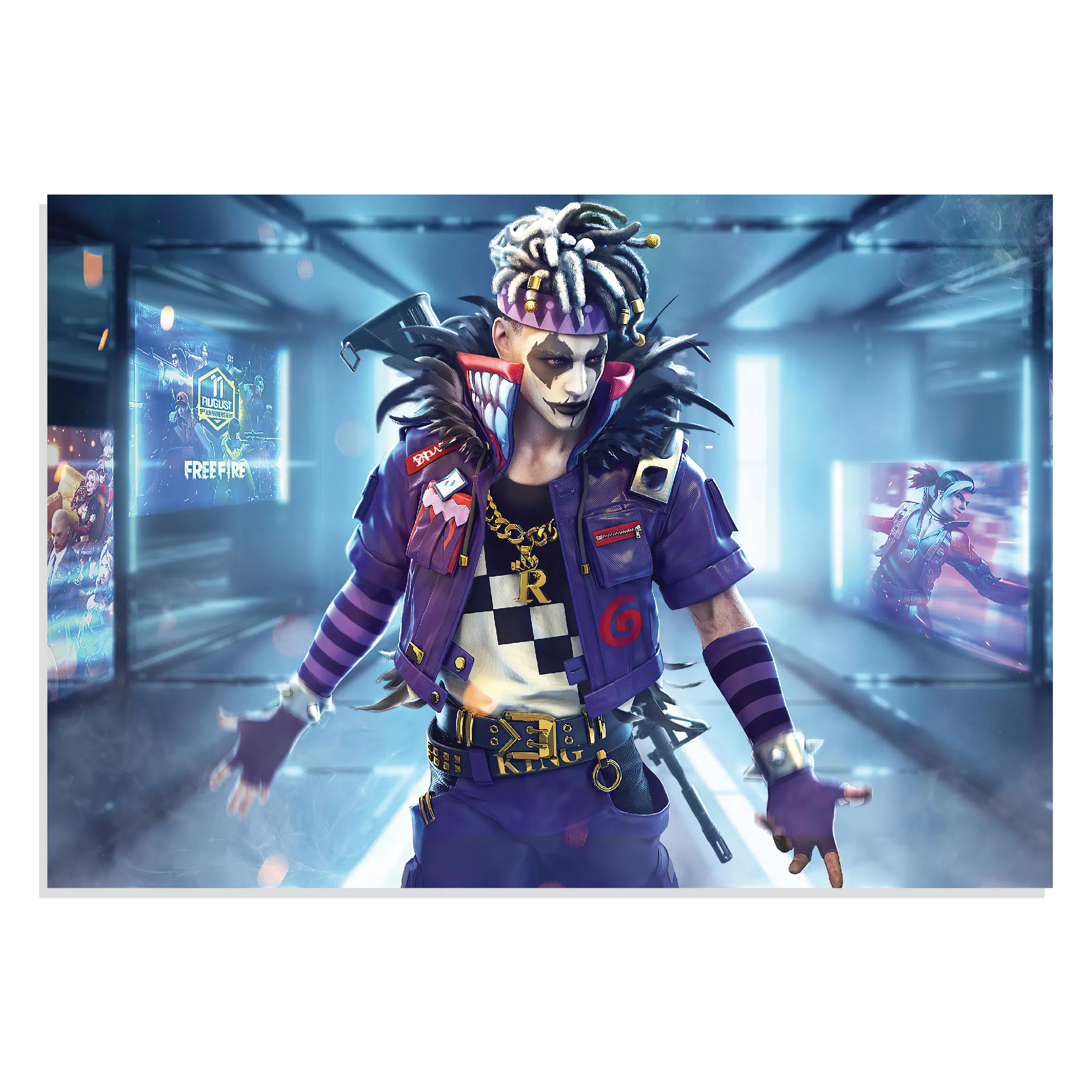 پوستر  طرح Gaming - بازی گارنا آتش آزاد جوکر Garena Free Fire Joker مدل NV0988