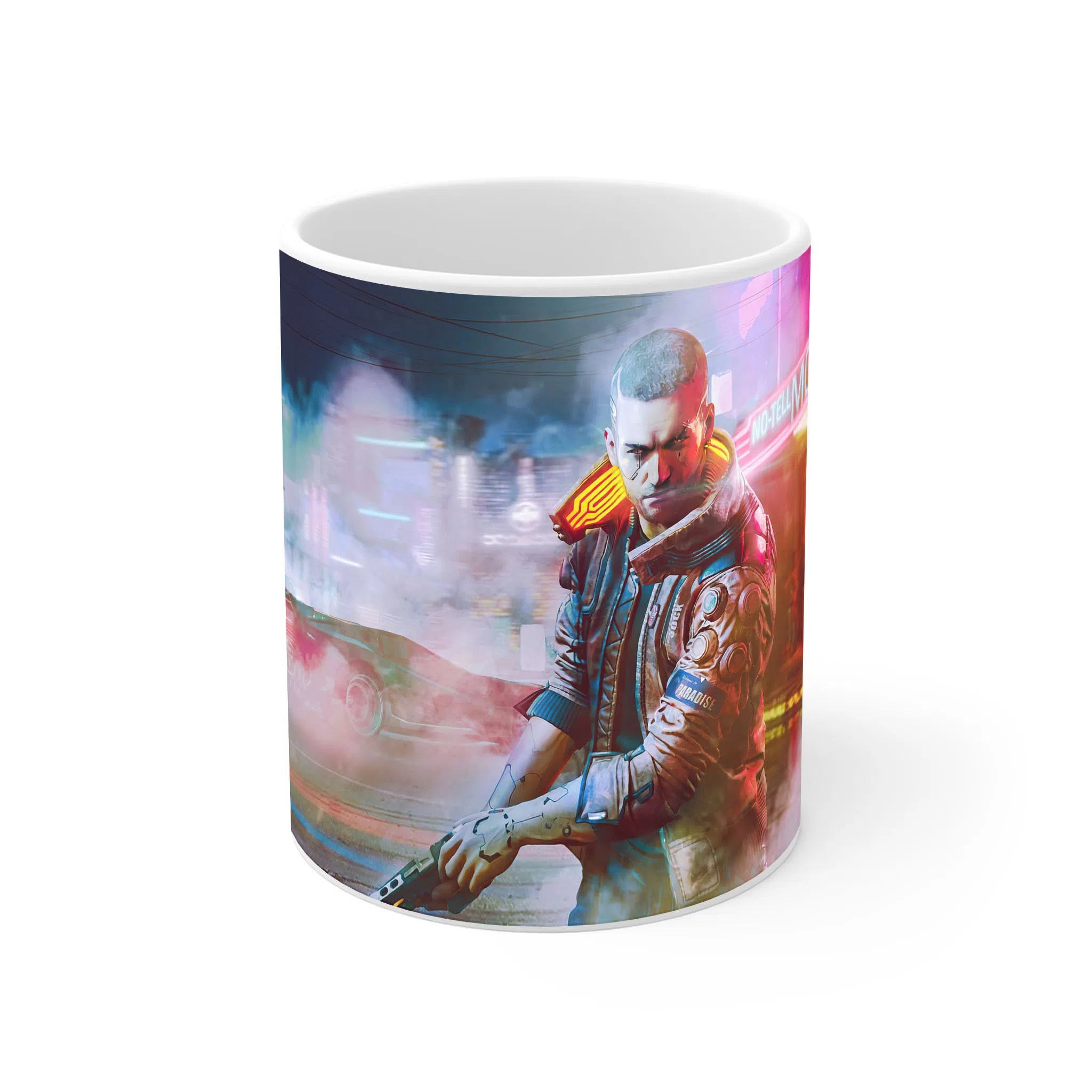 ماگ لیمینات طرح بازی سایبرپانک Cyberpunk 2077 Game کد NM6521 — تصویر 2