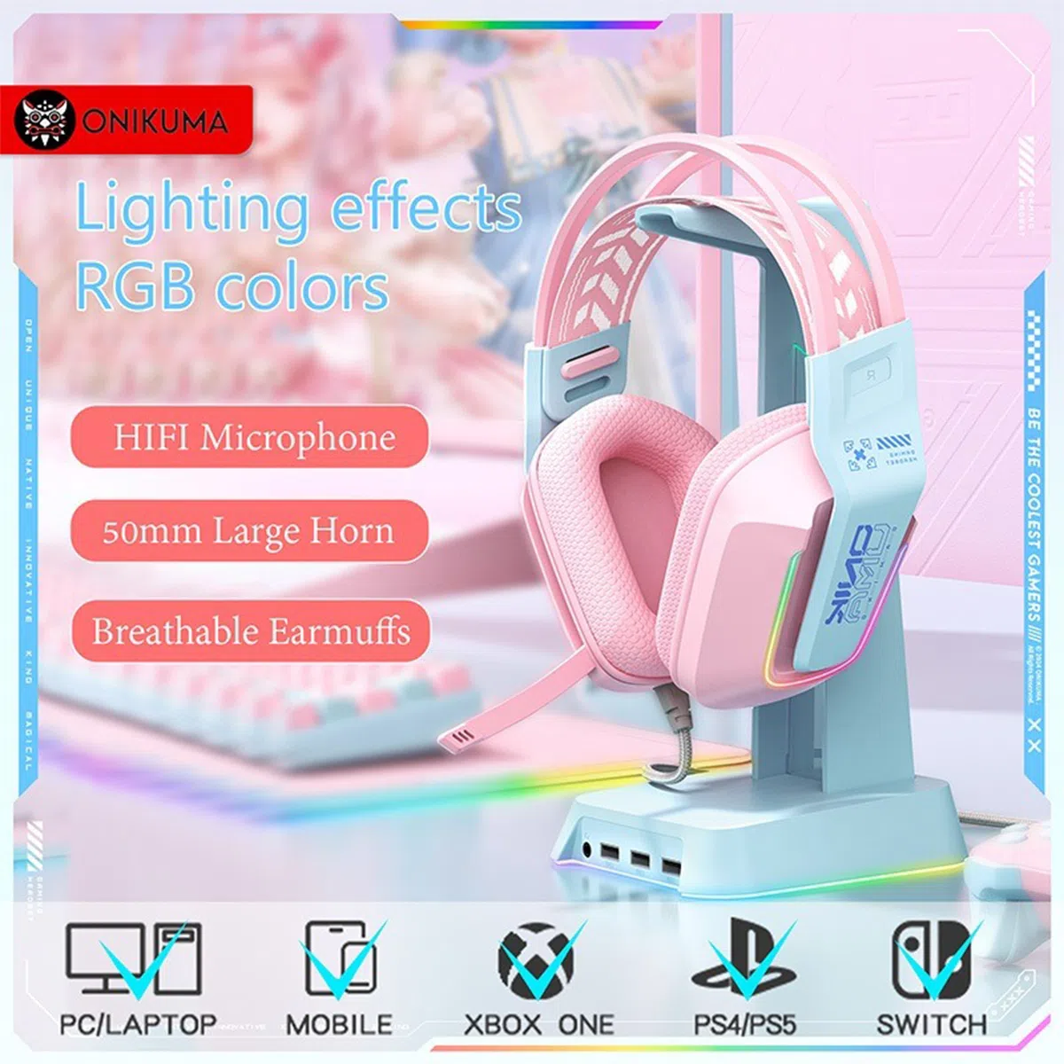 هدست گیمینگ اونیکوما مدل X13 RGB — تصویر 15