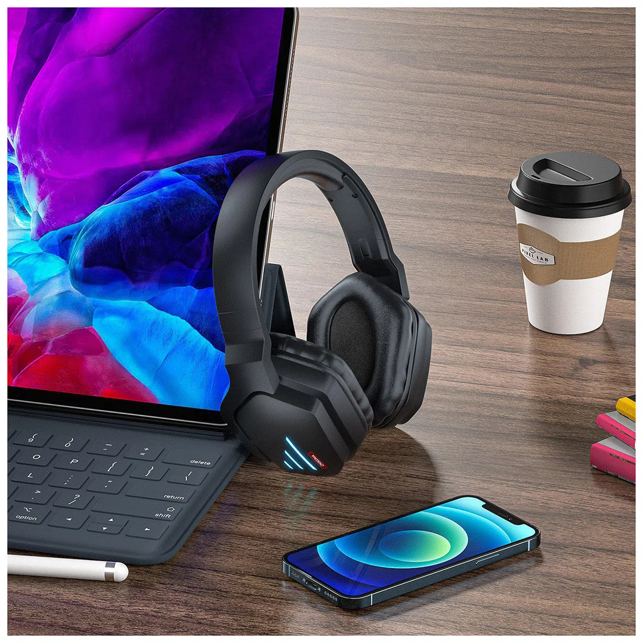 هدفون مخصوص بازی بلوتوثی اونیکوما مدل b60 — تصویر 9