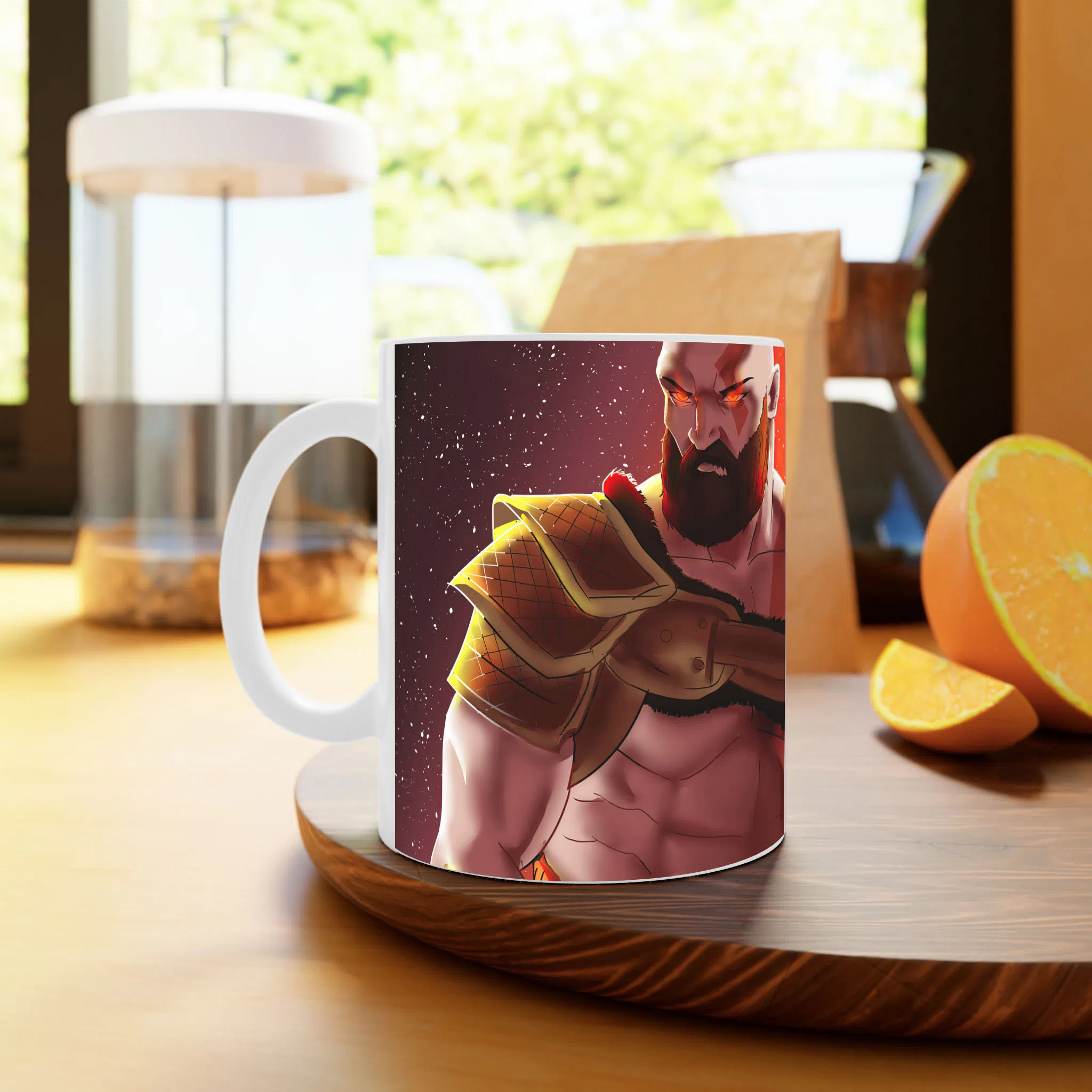 ماگ لیمینات طرح بازی خدای جنگ گاد آف وار God of War Kratos Game کد NM7845 — تصویر 3