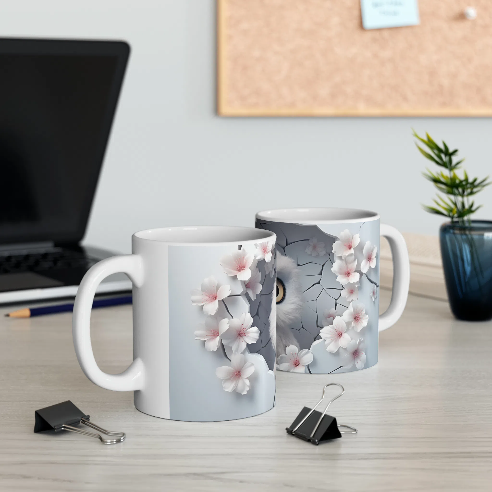 ماگ طرح سه بعدی حیوانات جغد owl مدل NM3202 — تصویر 3