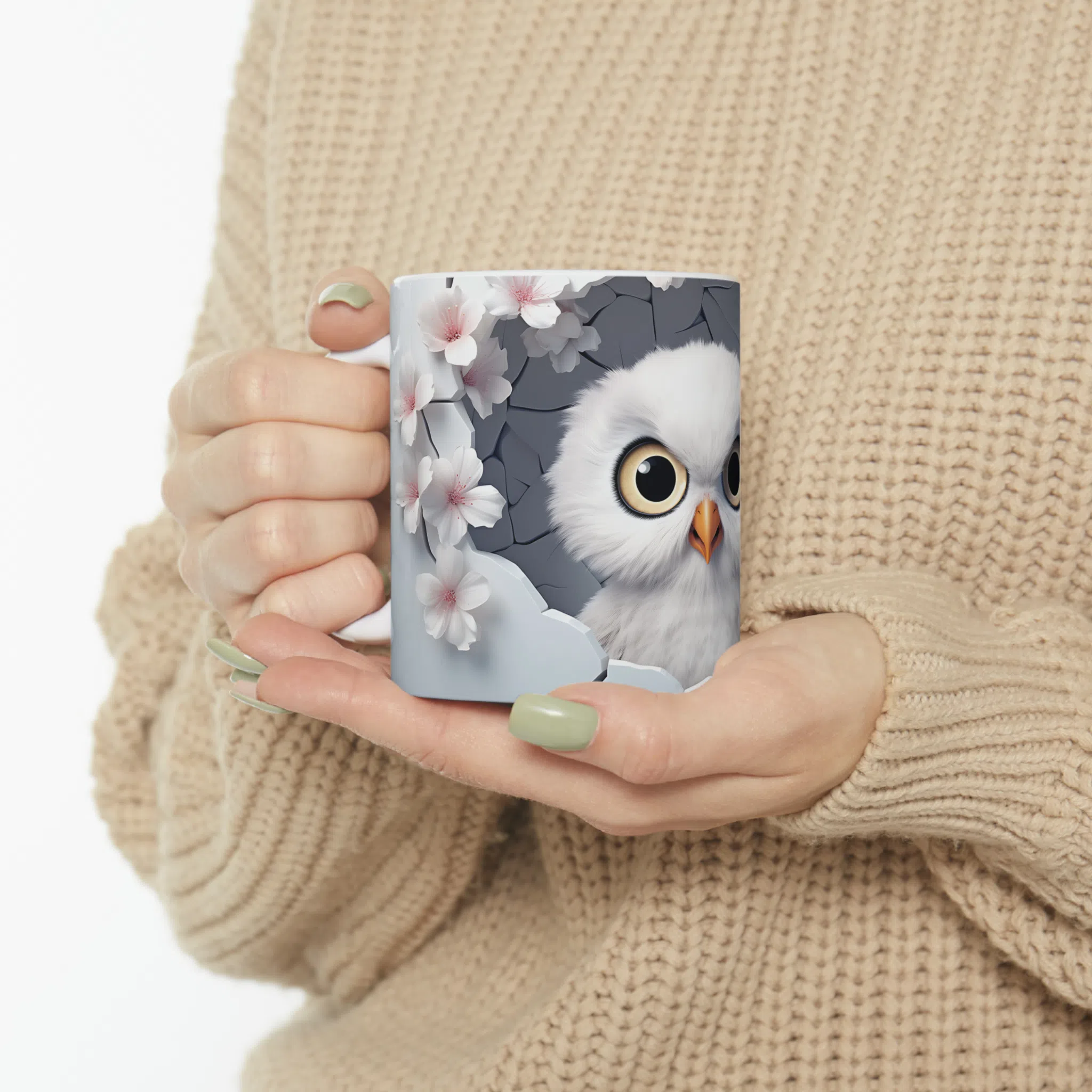 ماگ طرح سه بعدی حیوانات جغد owl مدل NM3202 — تصویر 5