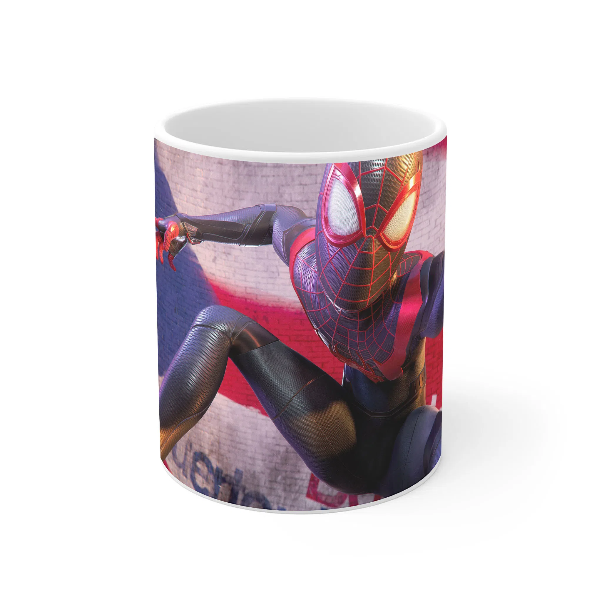 ماگ لیمینات طرح بازی اسپایدرمن Spider Man Game مرد عنکبوتی سیاه کد NM9573
