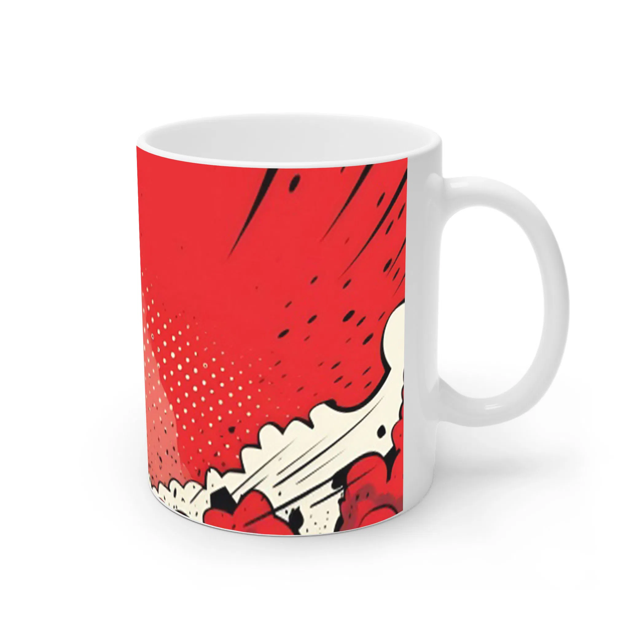 ماگ لیمینات طرح Red comics book style halftone کد NM15716 — تصویر 3