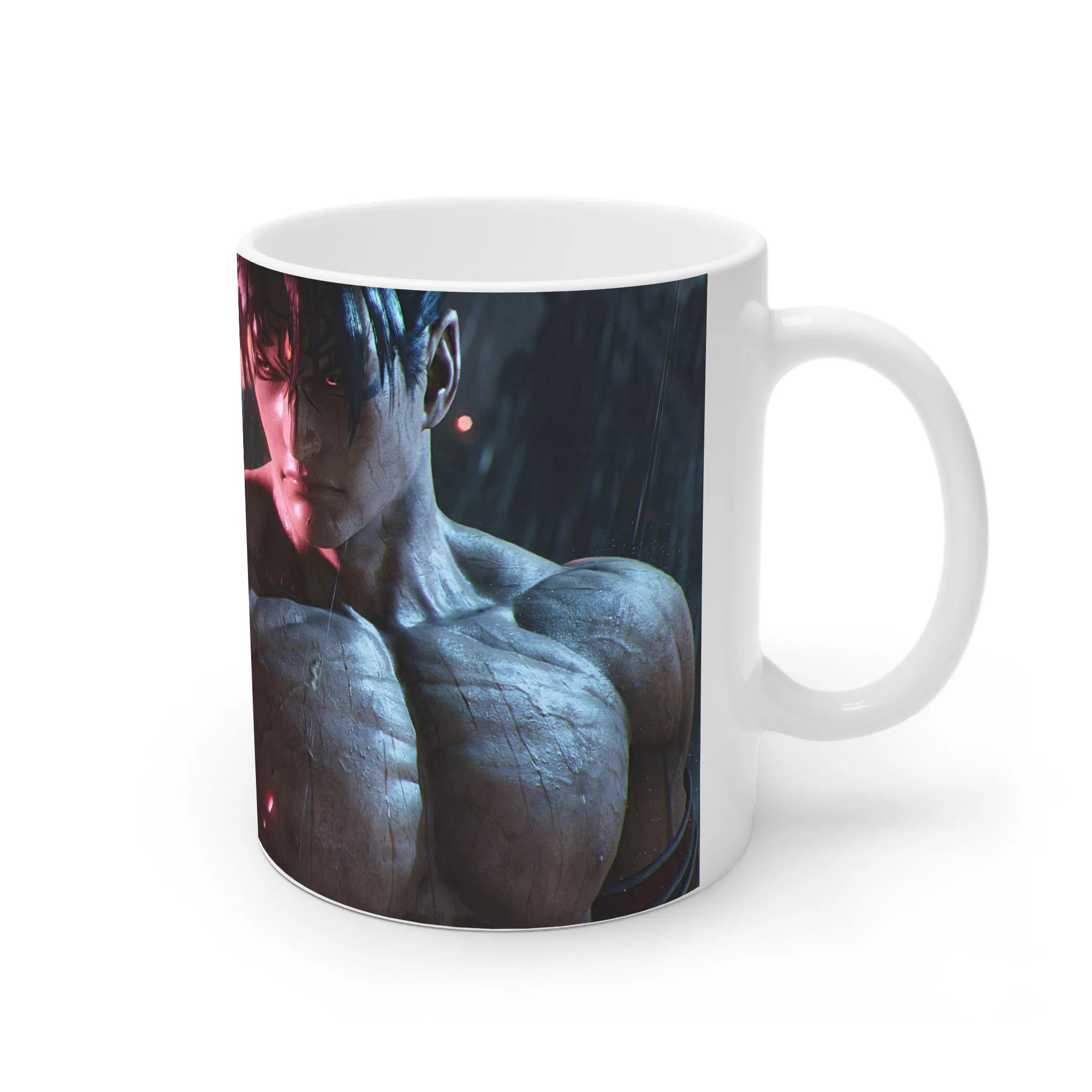 ماگ لیمینات طرح بازی Tekken Game تصویر خشمگین Jin Kazama در میدان نبرد کد NM9943 — تصویر 3