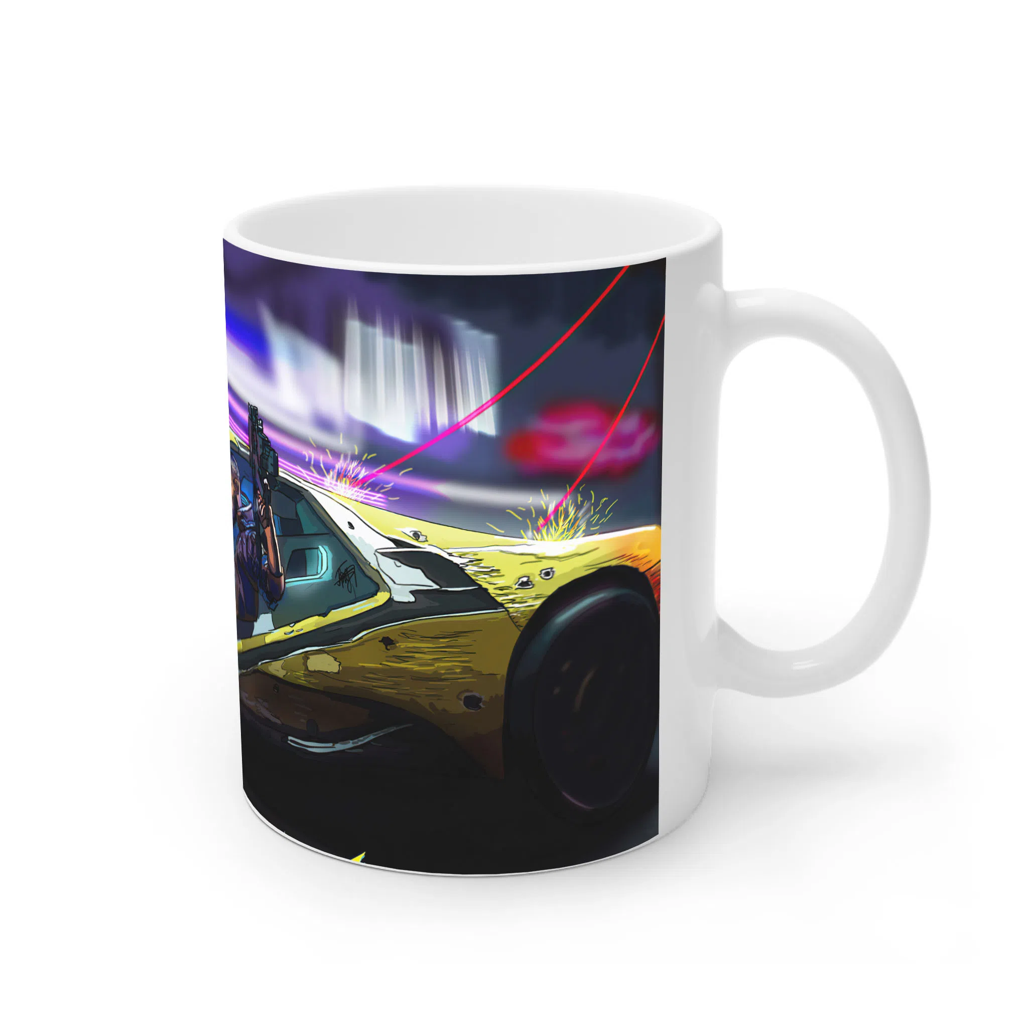 ماگ لیمینات طرح بازی سایبرپانک Cyberpunk 2077 Game کد NM6785 — تصویر 4