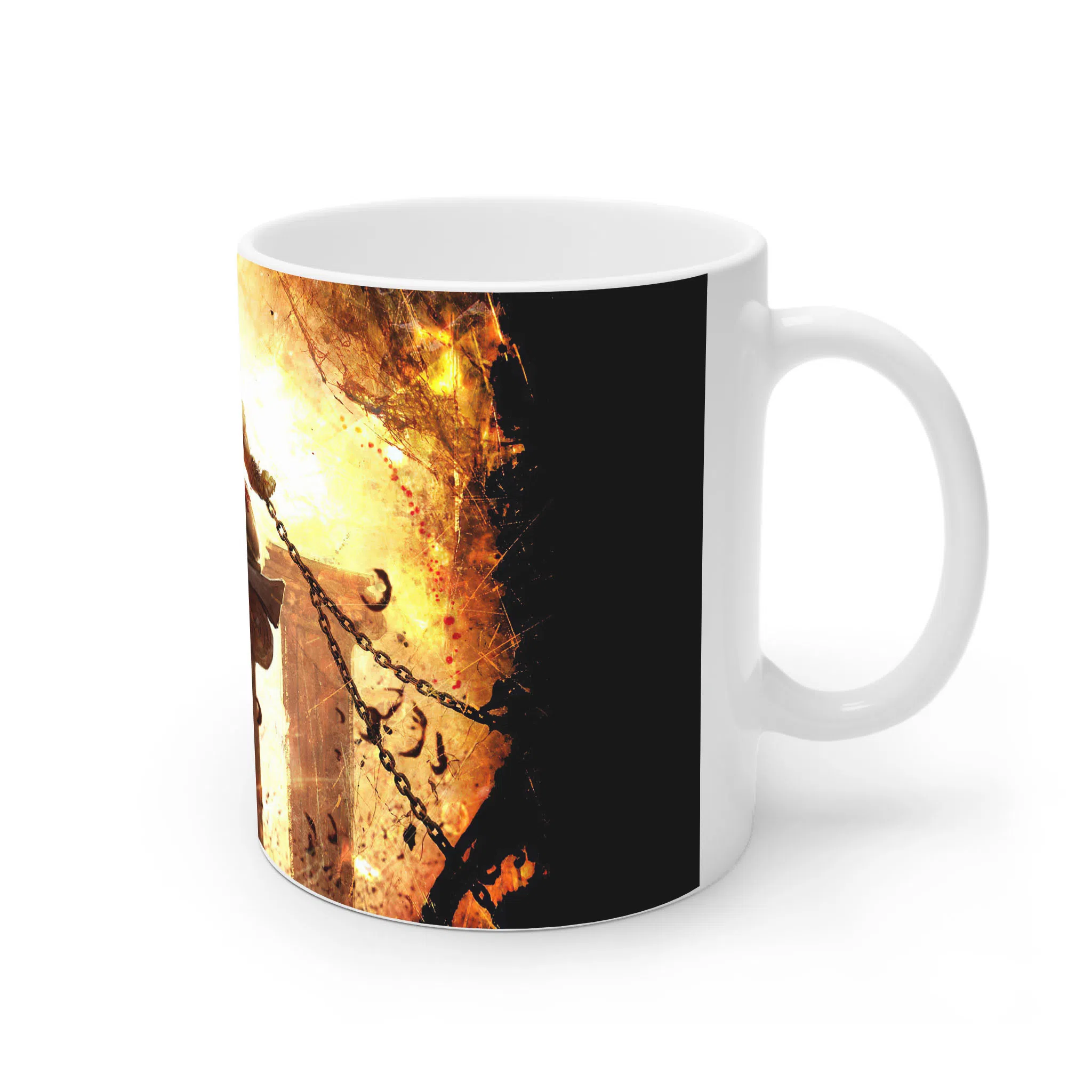 ماگ لیمینات طرح بازی خدای جنگ گاد آف وار God of War Kratos Game کد NM7758 — تصویر 2