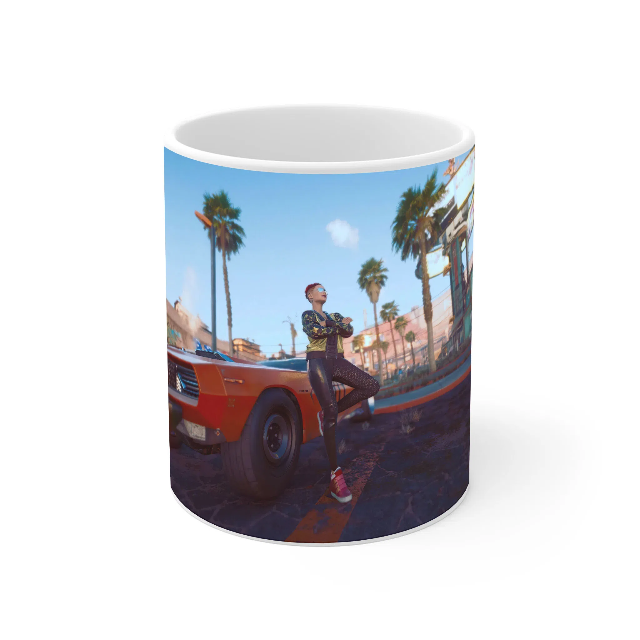 ماگ لیمینات طرح بازی سایبرپانک Cyberpunk 2077 Game کد NM6740 — تصویر 2