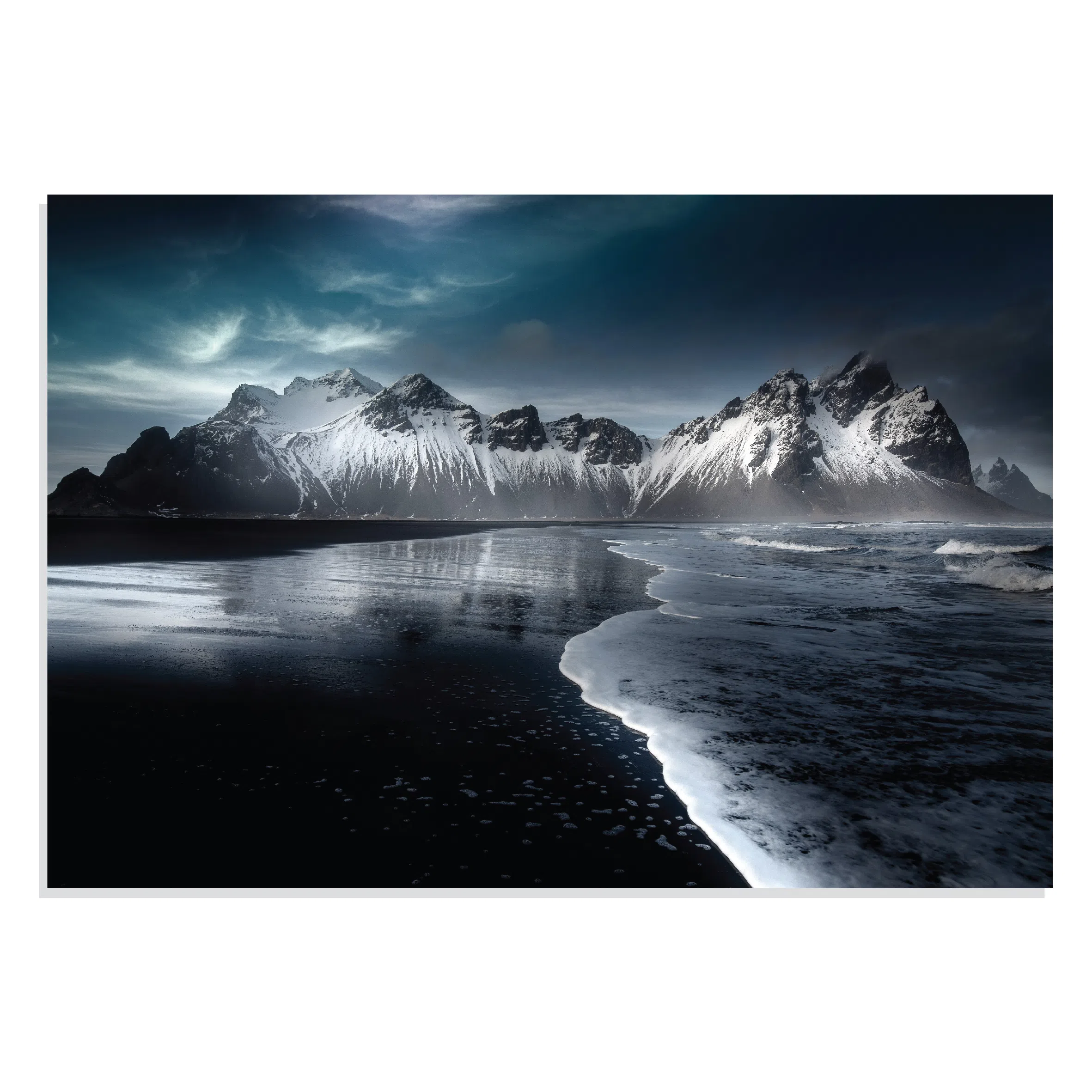 پوستر طرح کوهستان هوفن در آیسلند Iceland Hofn Mountains مدل NV0811