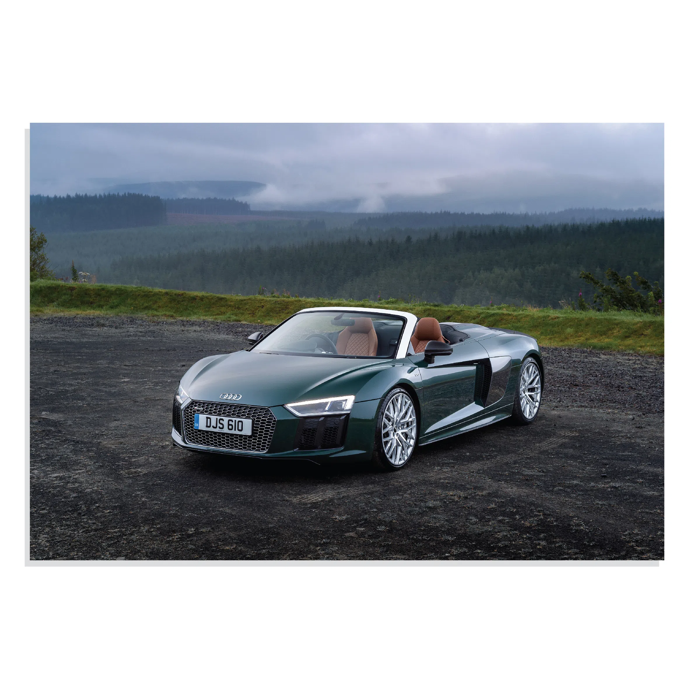پوستر طرح ماشین آيودی آر 8 اسپایدر - Audi R8 Spyder V10 Plus 2017 مدل NV0624