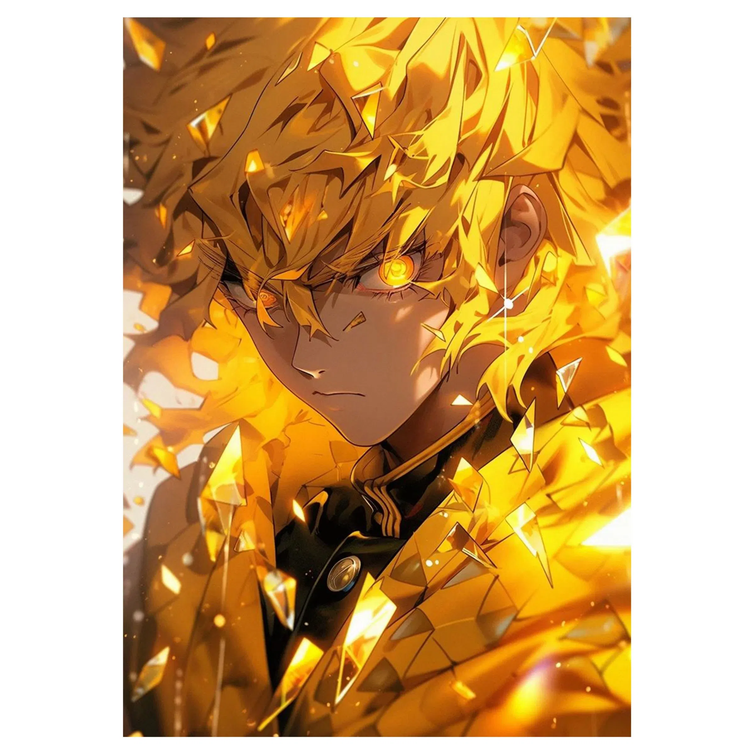 تابلو شاسی لیمینات طرح انیمه شیطان کش زنیتسو Demon Slayer Zenitsu مدل NV1553