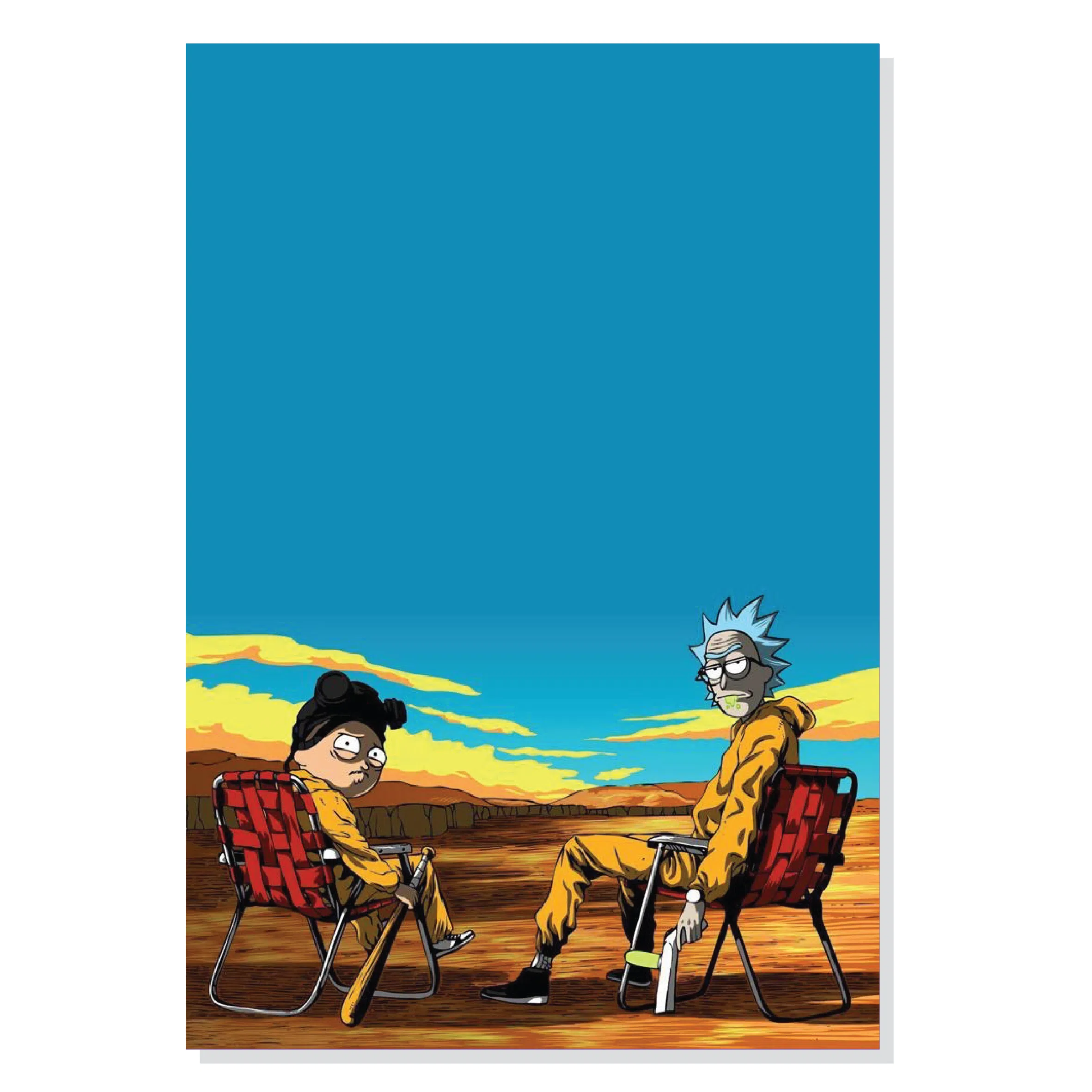 پوستر طرح انیمیشن ریک و مورتی Rick and Morty Breaking Bad مدل M0373