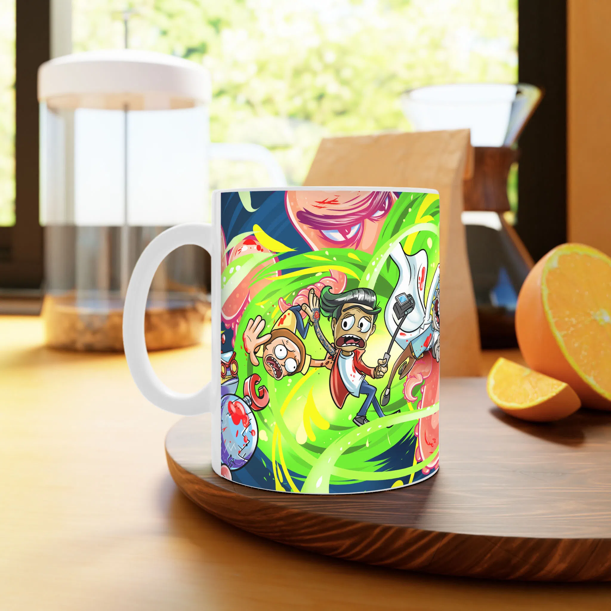 ماگ لیمینات طرح سریال ریک و مورتی Rick and Morty کد NM4897 — تصویر 2