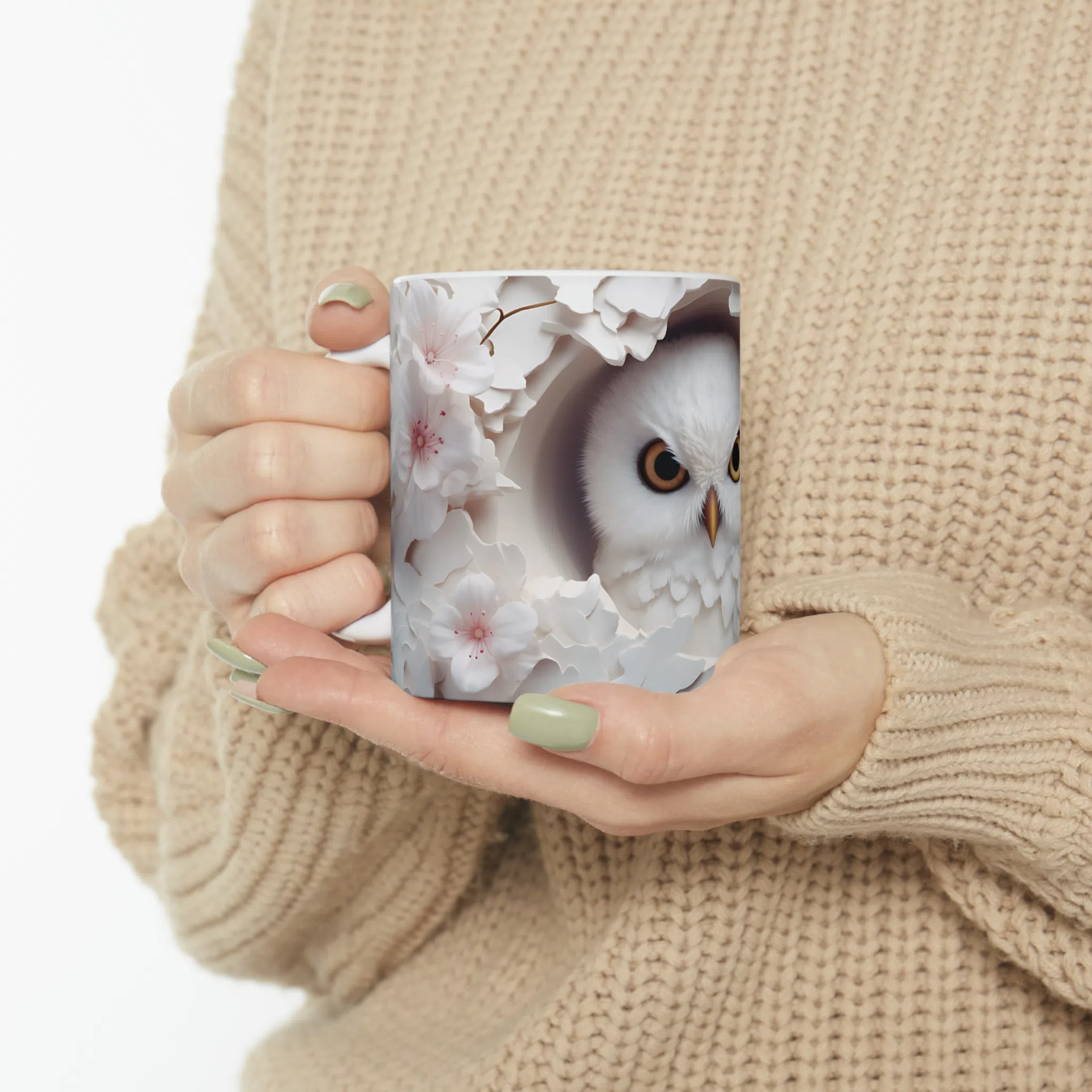 ماگ طرح سه بعدی حیوانات جغد owl مدل NM3186 — تصویر 5