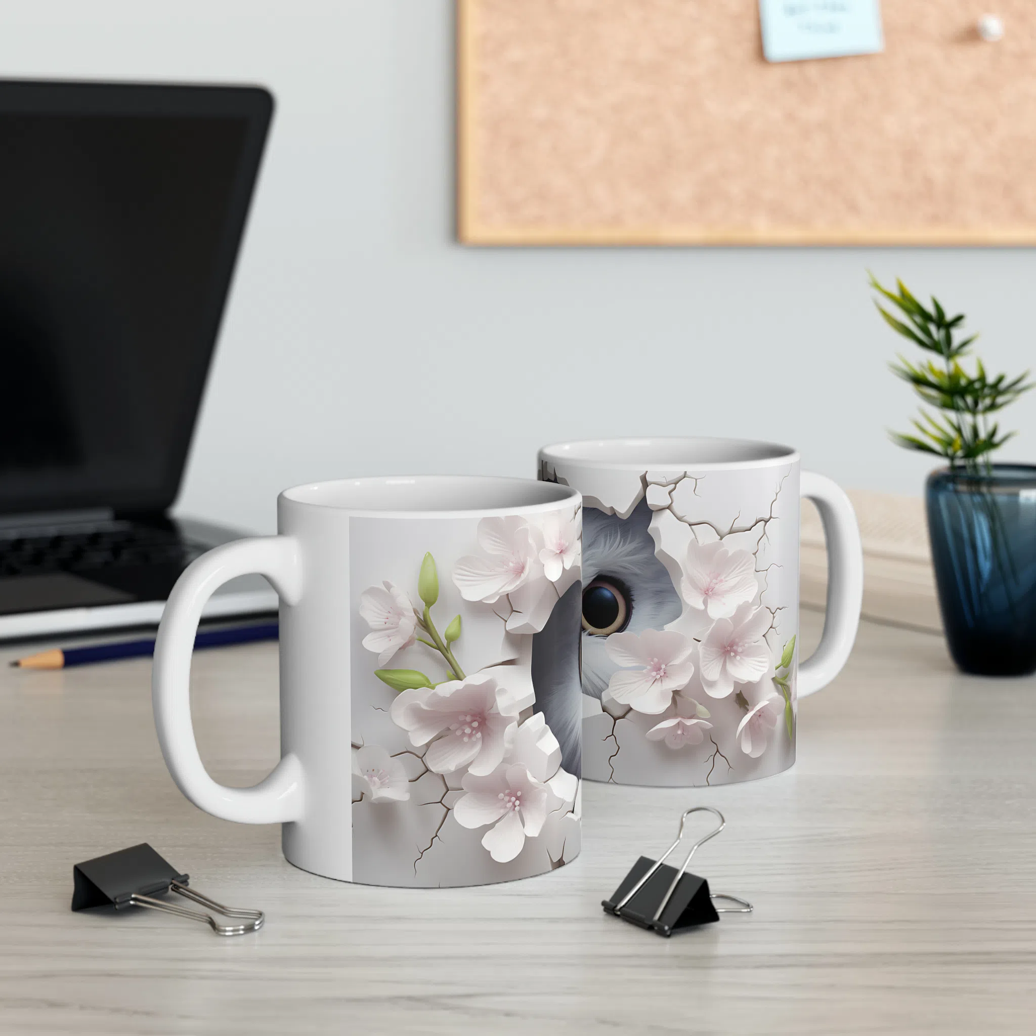 ماگ طرح سه بعدی حیوانات جغد owl مدل NM3201 — تصویر 3