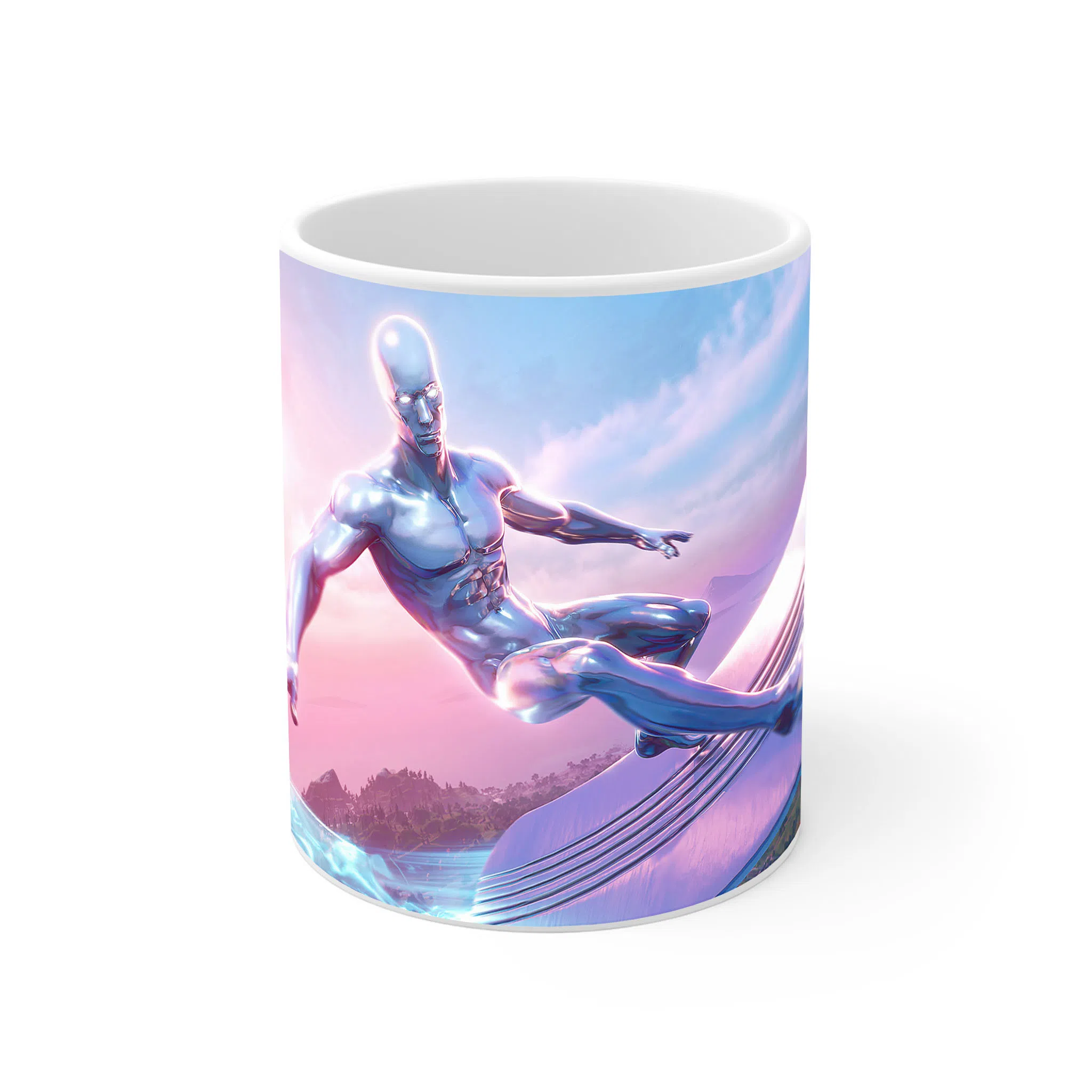ماگ لیمینات طرح بازی فورتنایت Fortnite Game شخصیت Silver Surfer کد NM7382