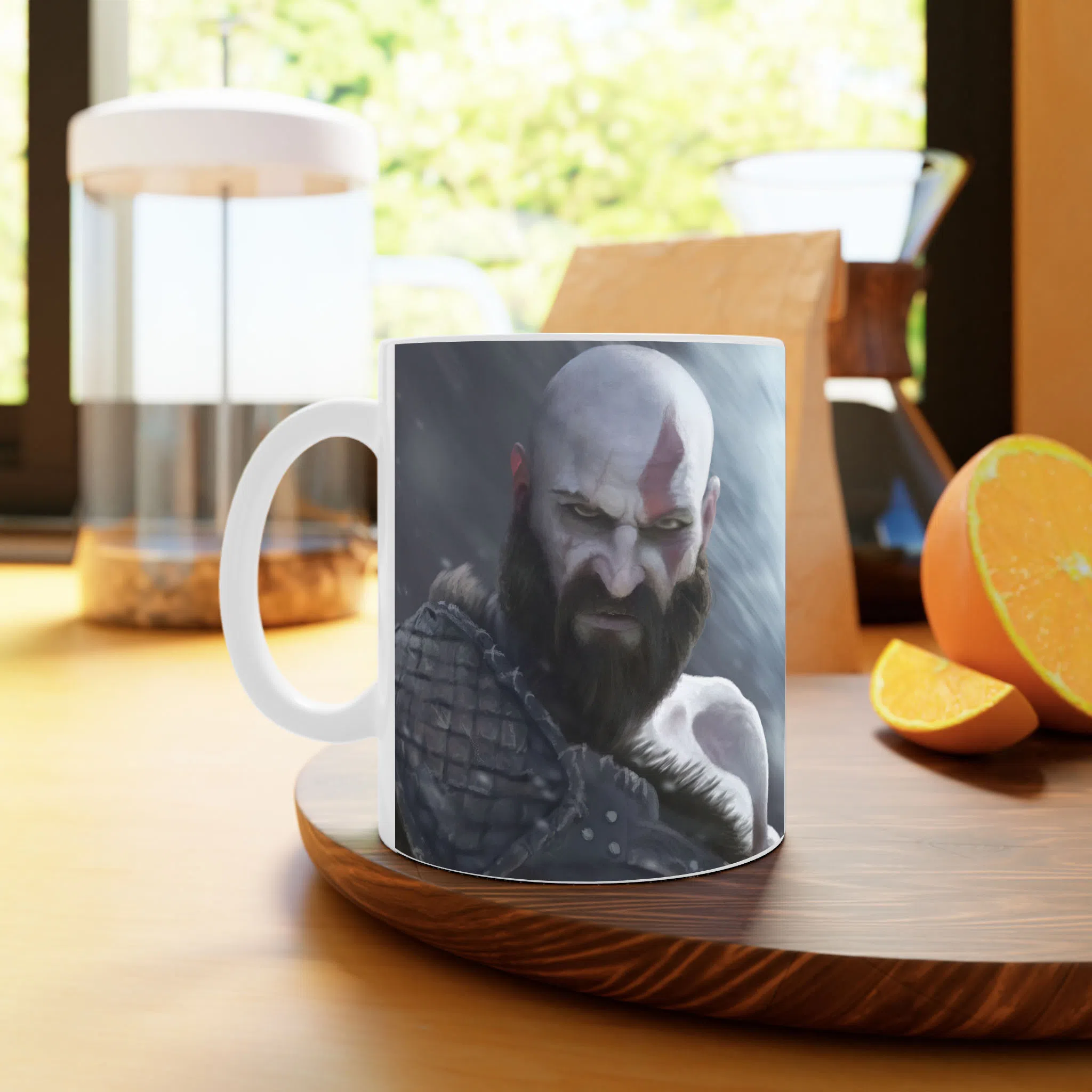 ماگ لیمینات طرح بازی خدای جنگ گاد آف وار God of War Kratos Game کد NM7810 — تصویر 3