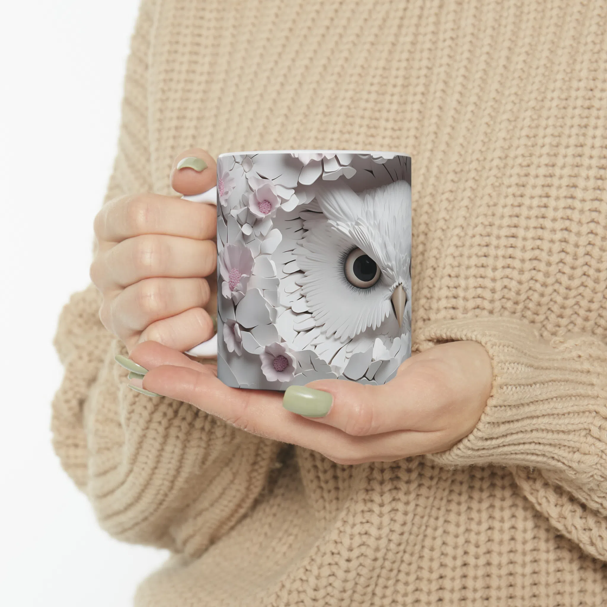 ماگ طرح سه بعدی حیوانات جغد owl مدل NM3194 — تصویر 7