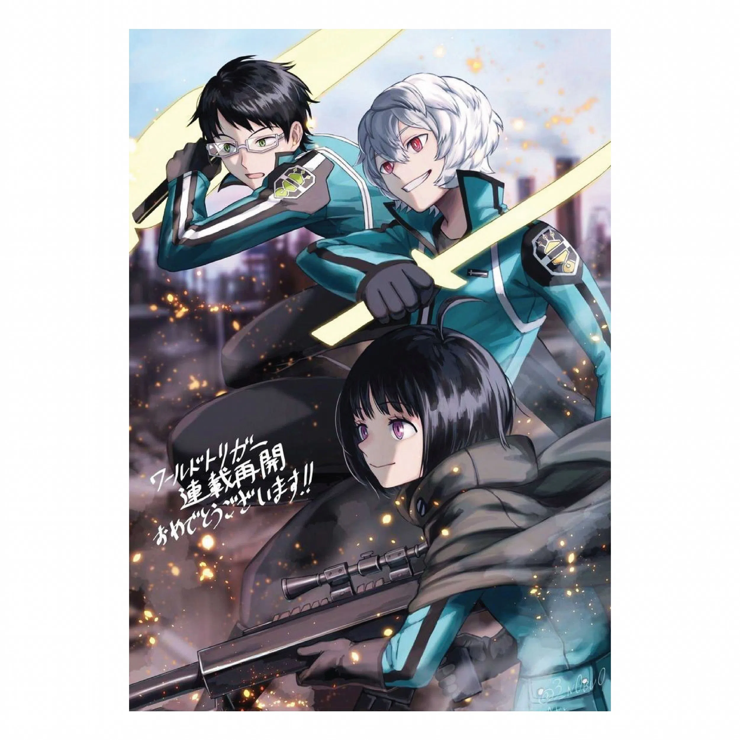 تابلو شاسی لیمینات طرح انیمه ماشه جهان World Trigger مدل NV1110