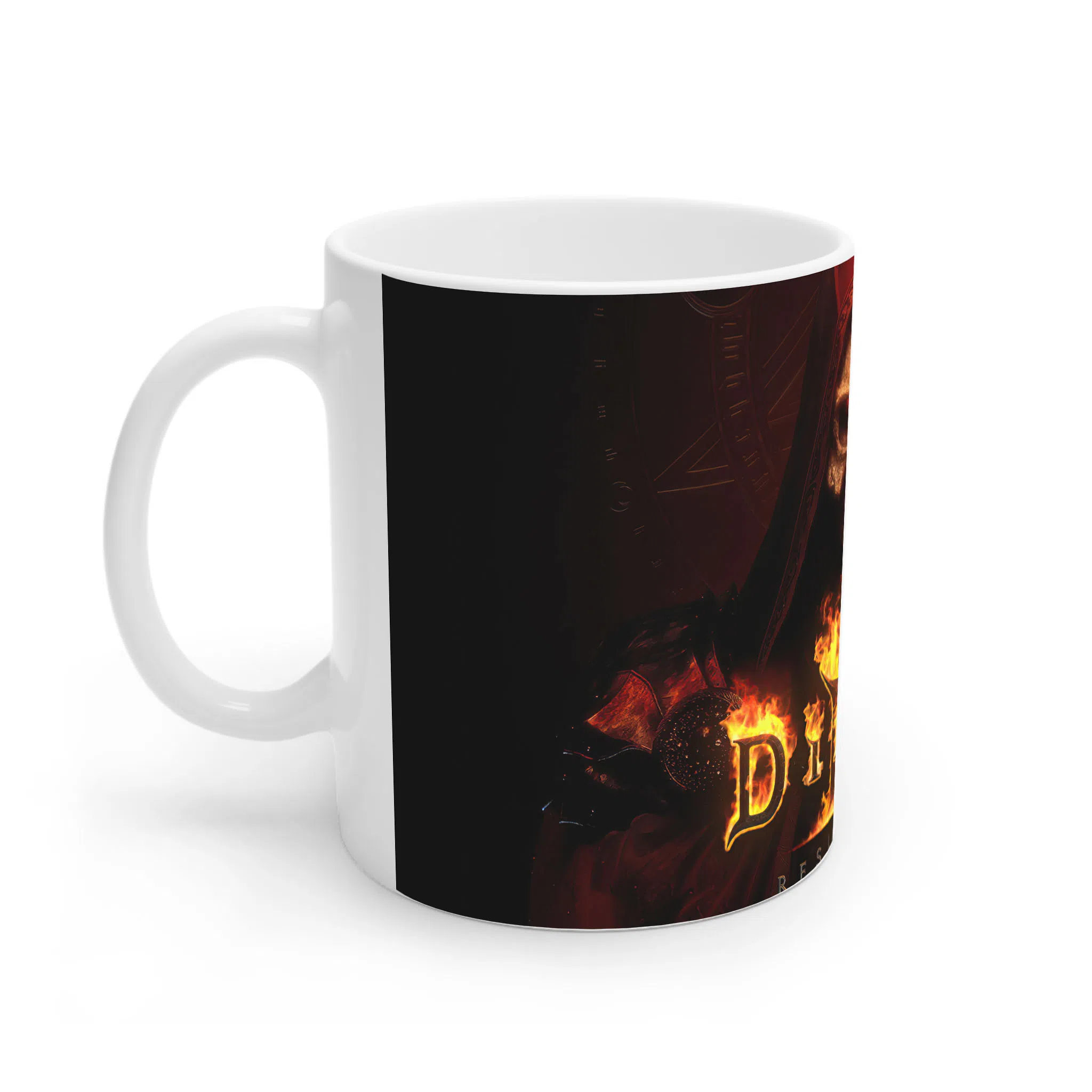 ماگ لیمینات طرح بازی Diablo II Resurrected اسکلت با شنل قرمز کد NM7005 — تصویر 2
