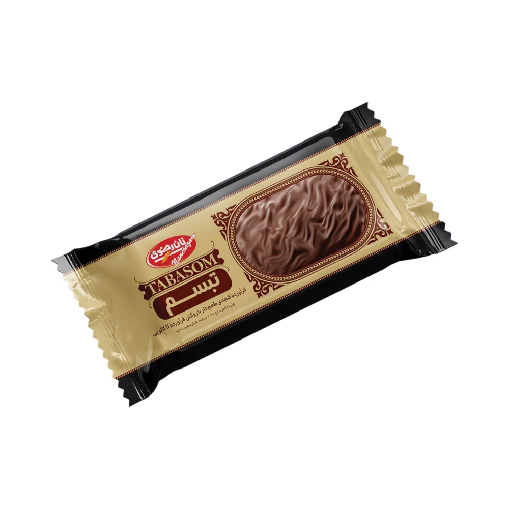 فراورده کنجدی کاکائویی نان رضوی - 20 گرم