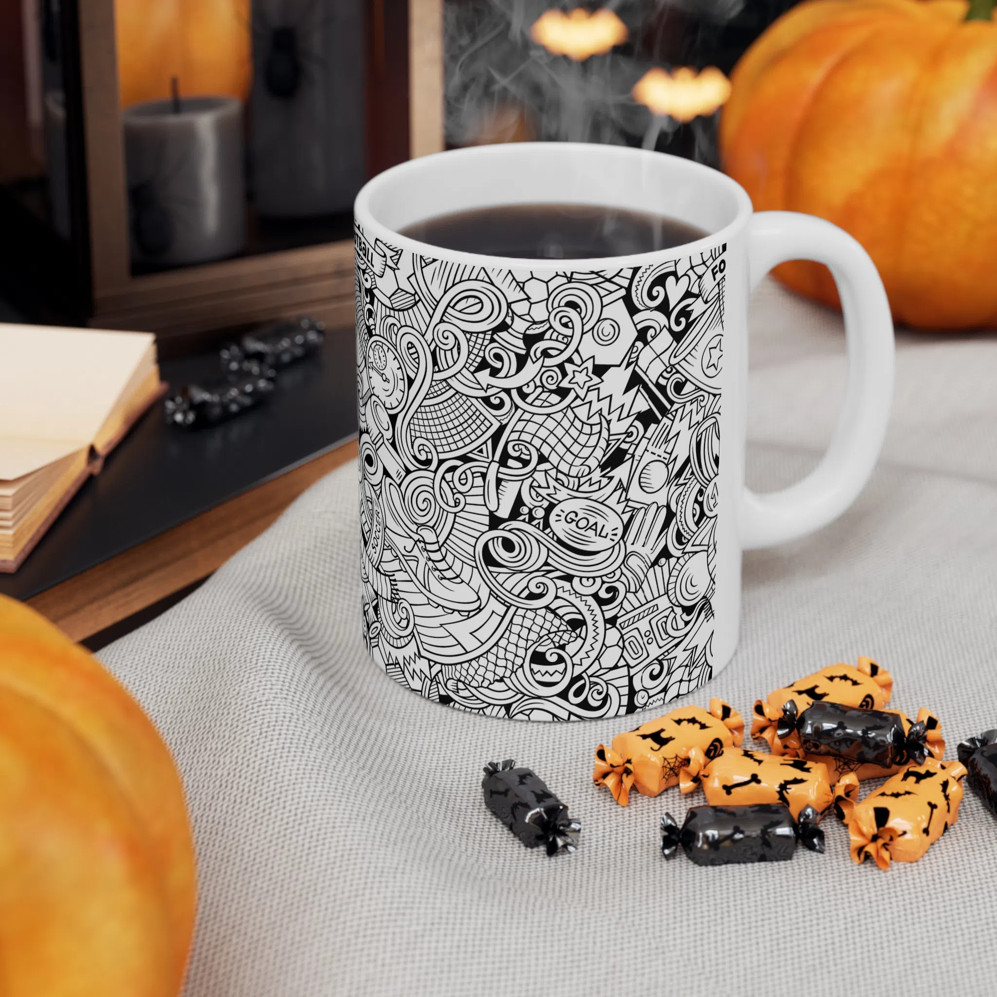 ماگ طرح نقاشی گل فوتبال مدل NM3267 — تصویر 2