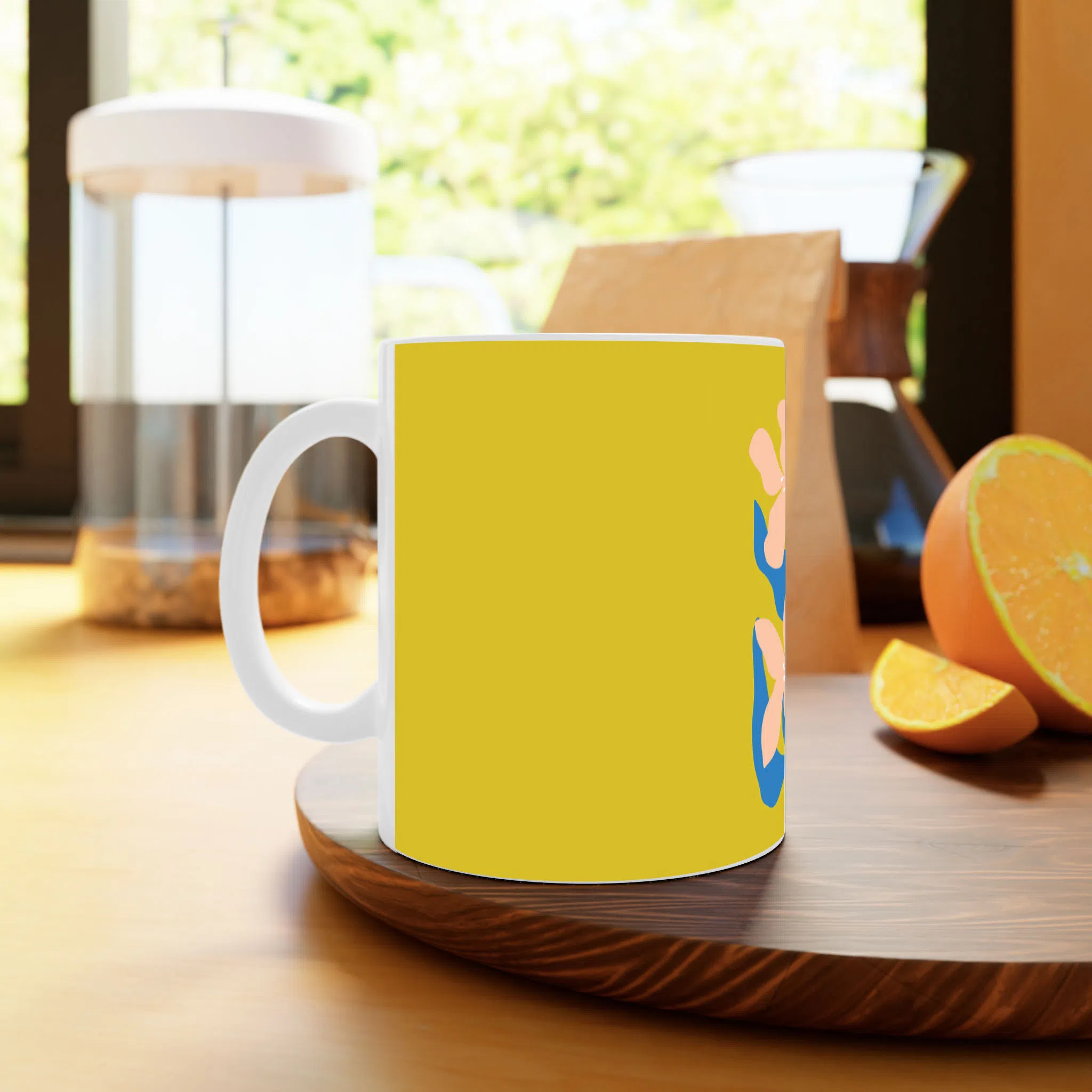 ماگ لیمینات طرح گل ها کد NM14904 — تصویر 4