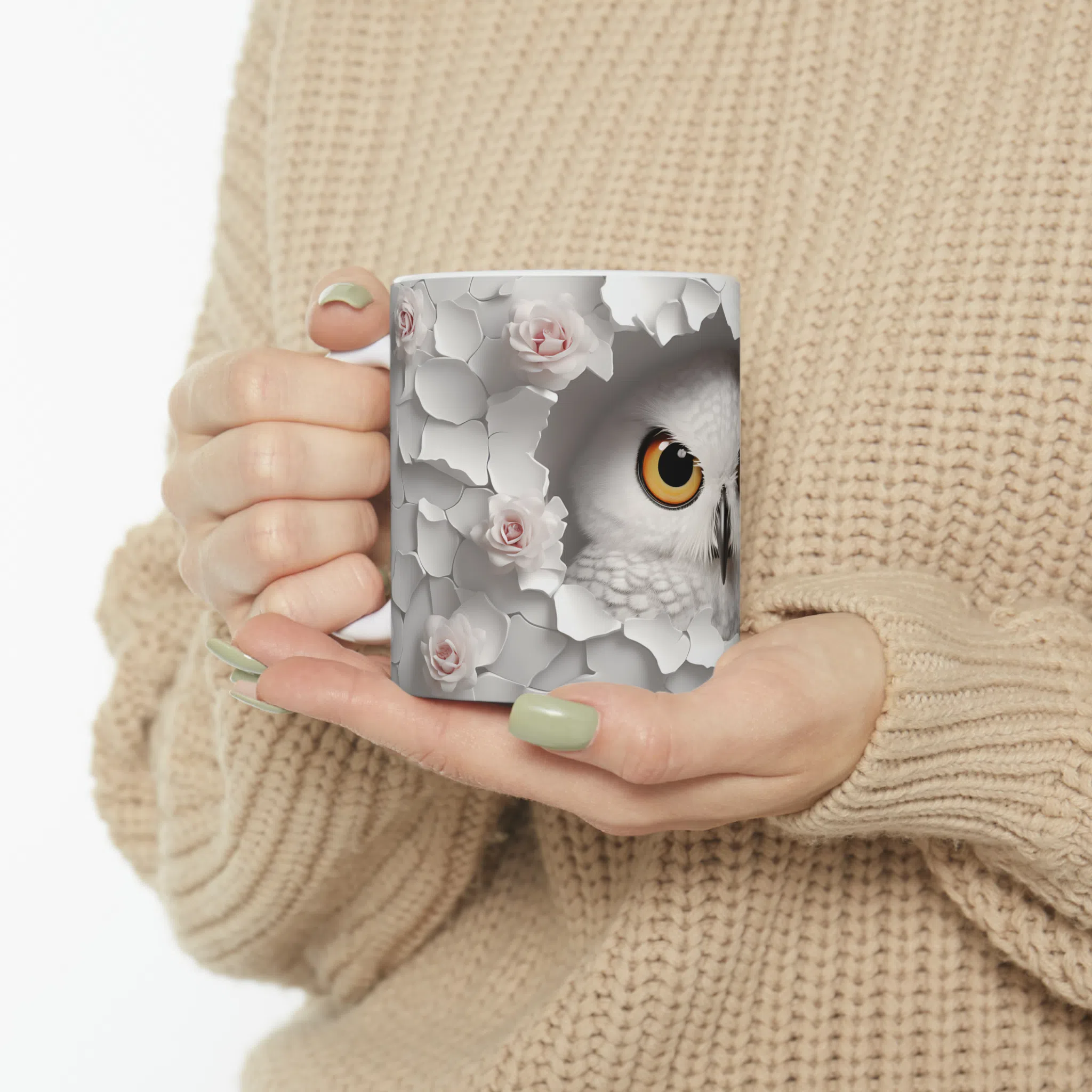 ماگ طرح سه بعدی حیوانات جغد owl مدل NM3180 — تصویر 5
