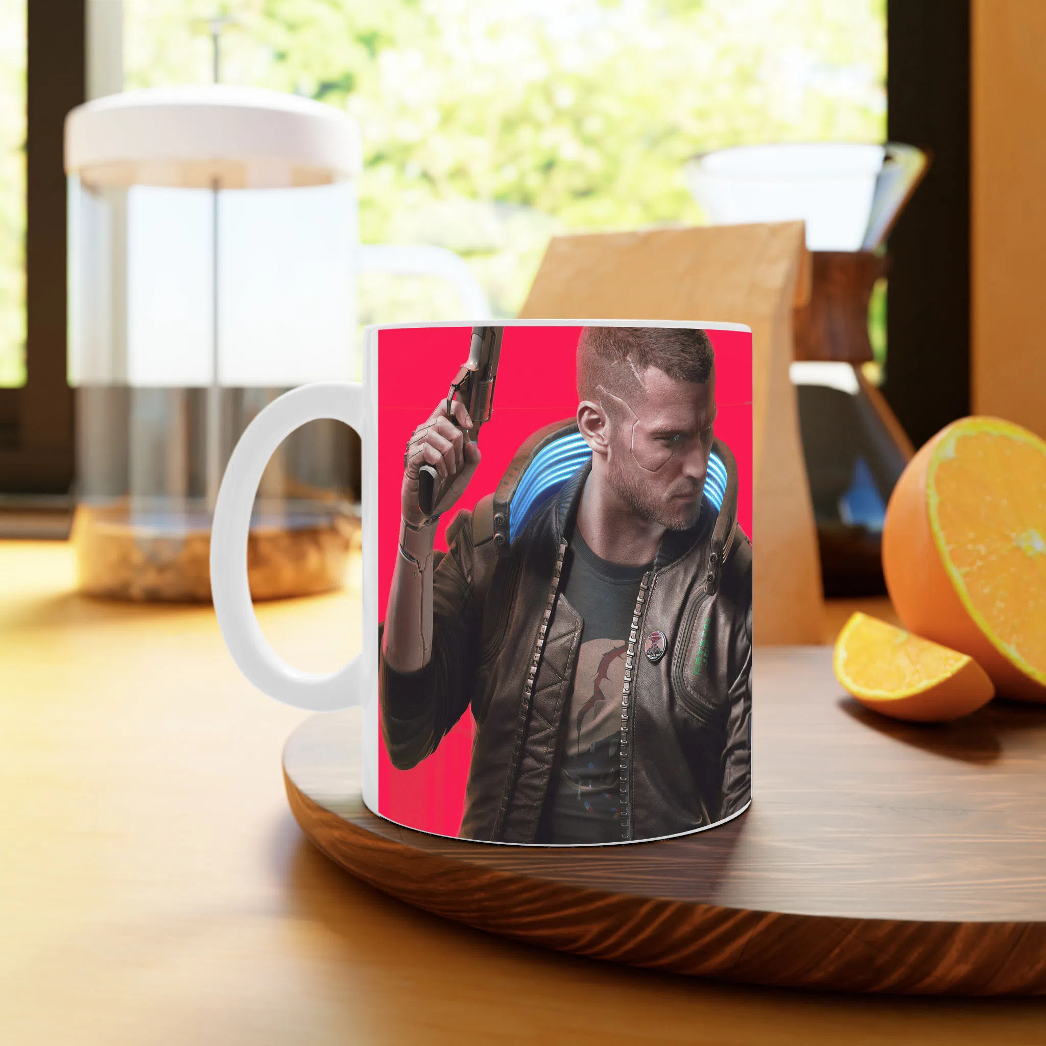 ماگ لیمینات طرح بازی سایبرپانک Cyberpunk 2077 Game کد NM6583 — تصویر 2