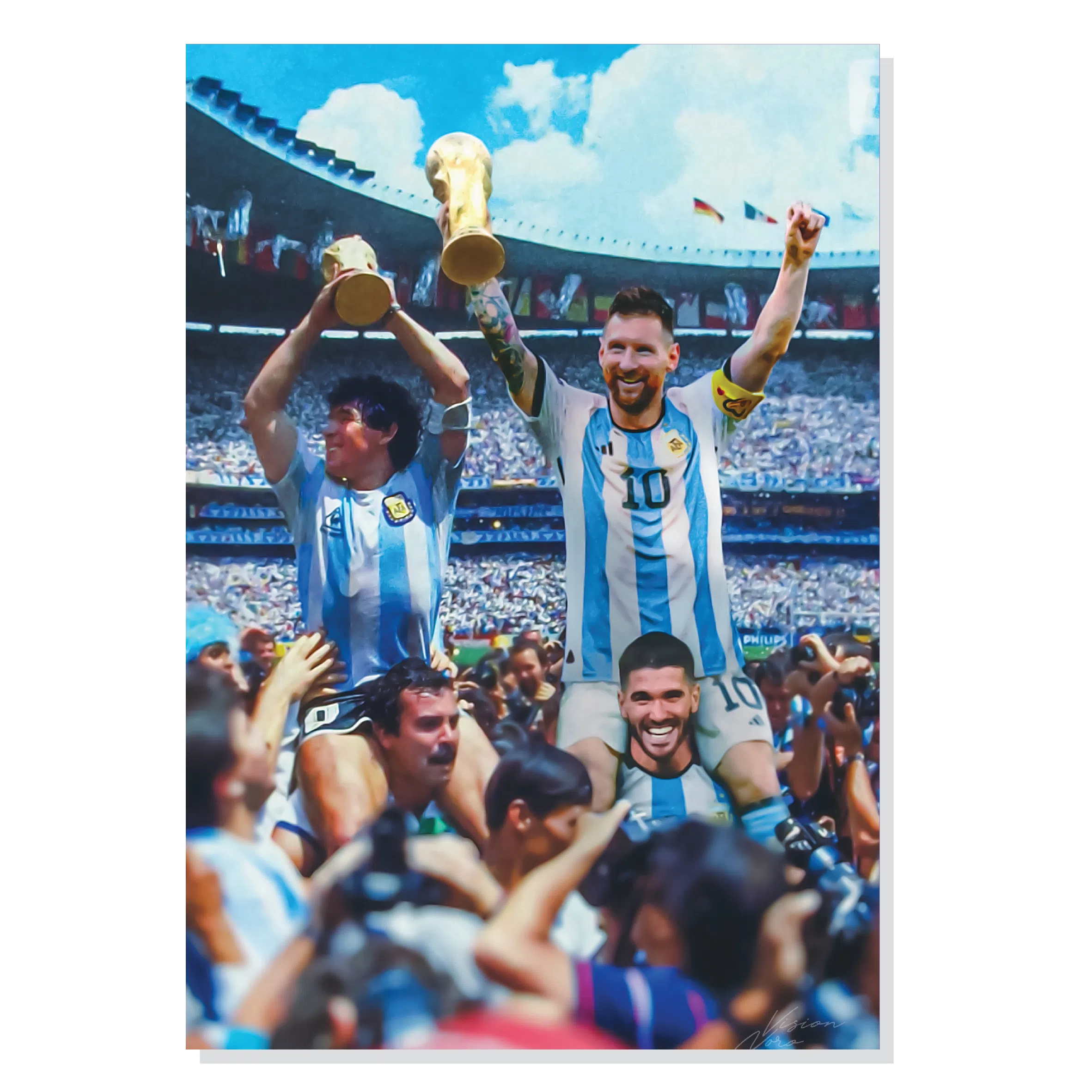 پوستر  طرح جام جهانی 2022 Lionel Messi مدل NV0110