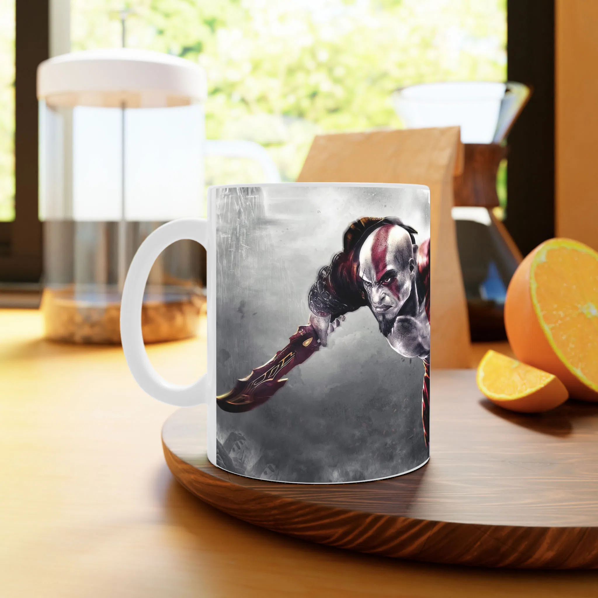 ماگ لیمینات طرح بازی خدای جنگ گاد آف وار God of War Kratos Game کد NM7768 — تصویر 3