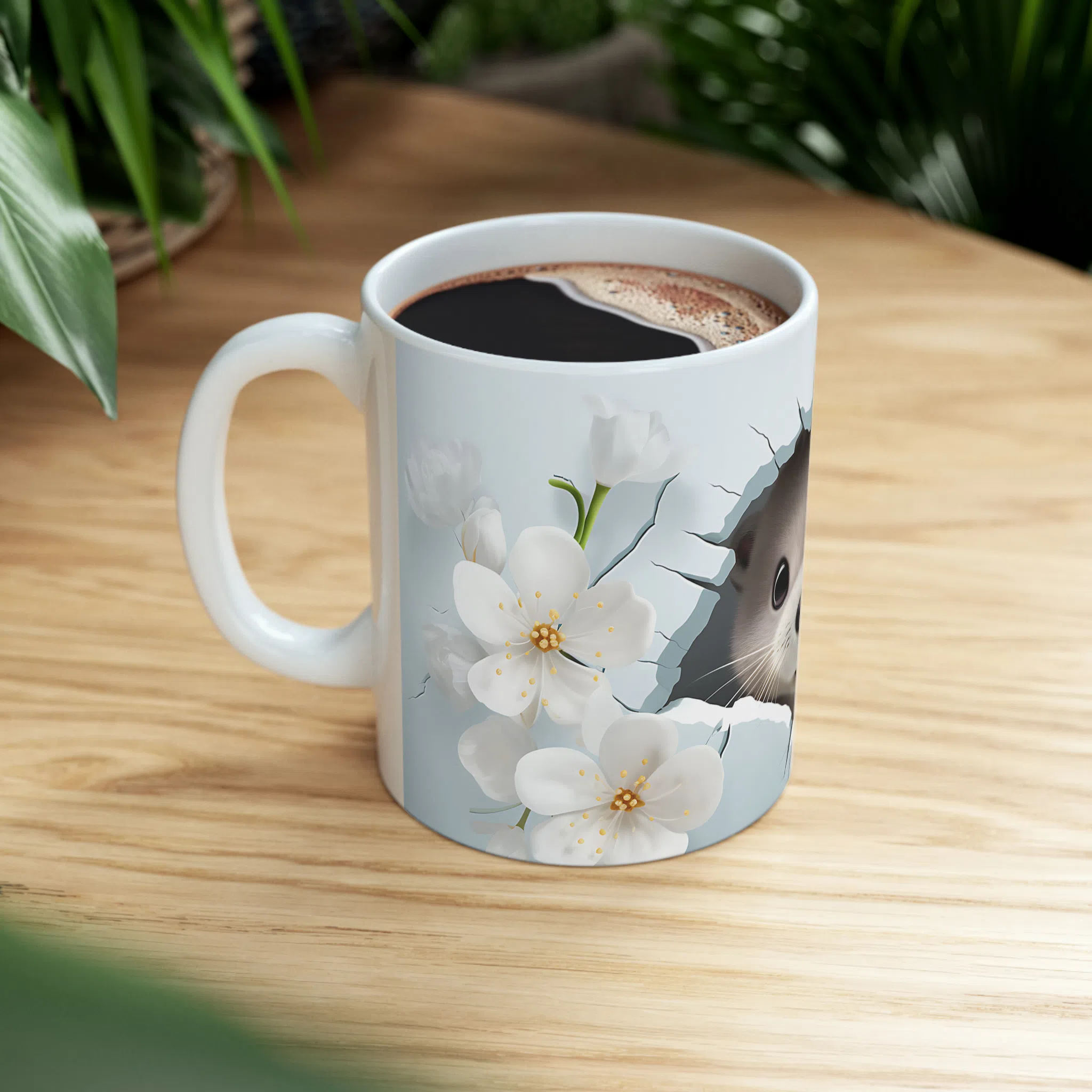 ماگ طرح سه بعدی بچه سمور بامزه مدل NM3063 — تصویر 3