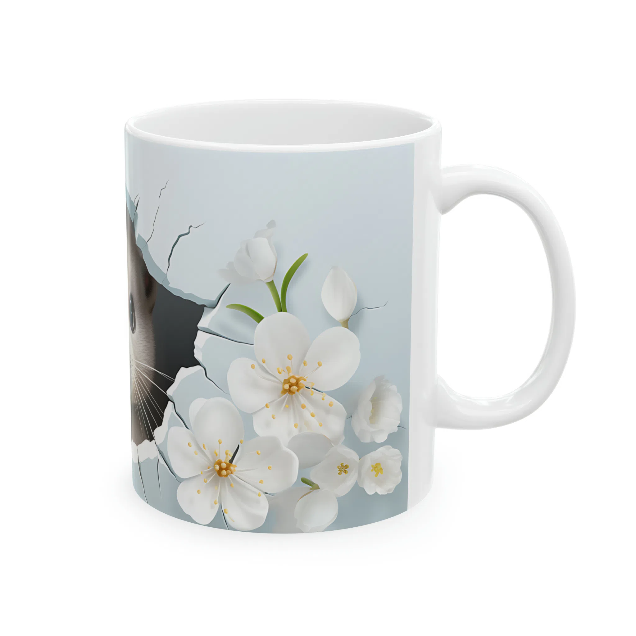 ماگ طرح سه بعدی بچه سمور بامزه مدل NM3063 — تصویر 6