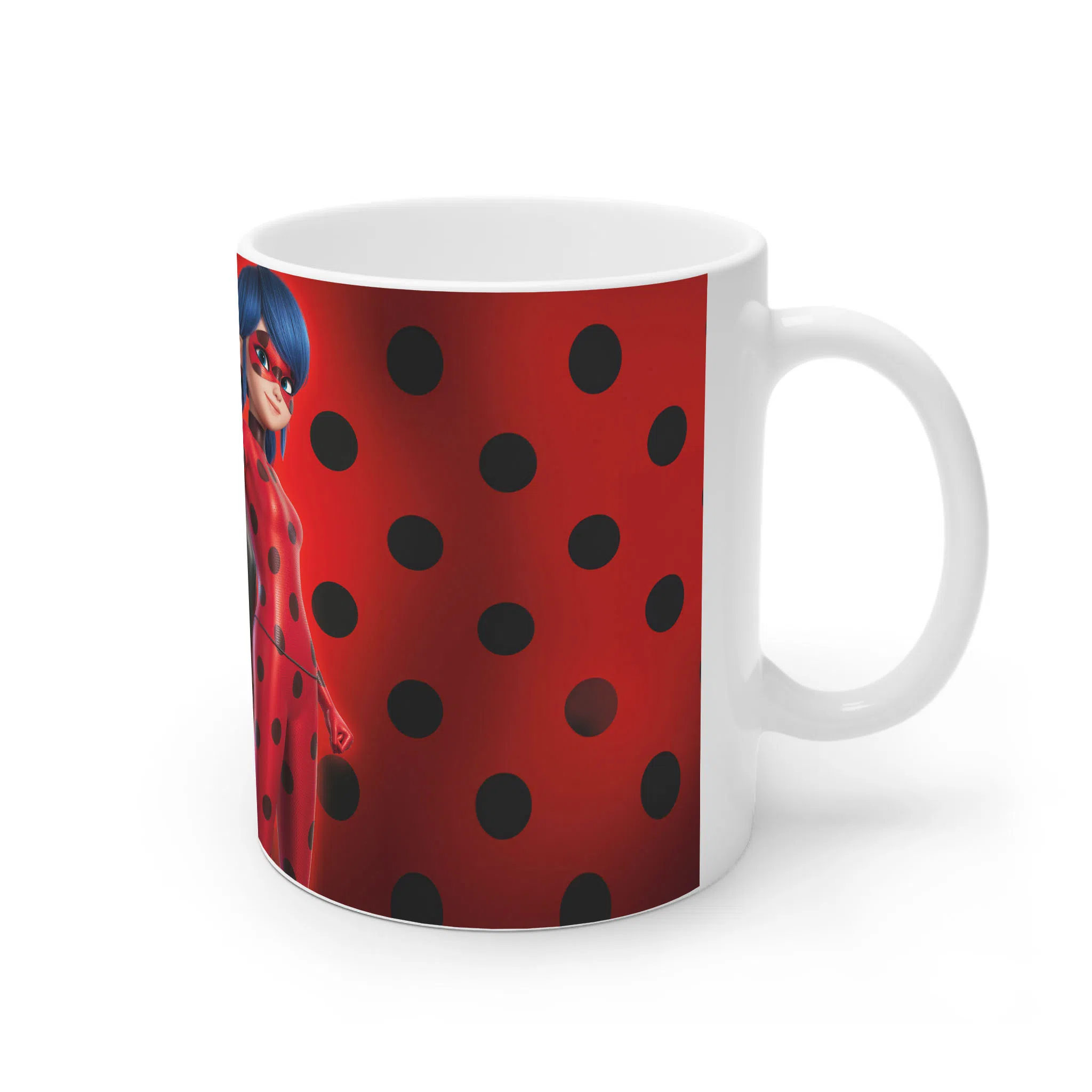 ماگ لیمینات طرح فیلم دختر کفشدوزکی و دختر گربه ای Ladybug And Cat Noir کد NM11886 — تصویر 3
