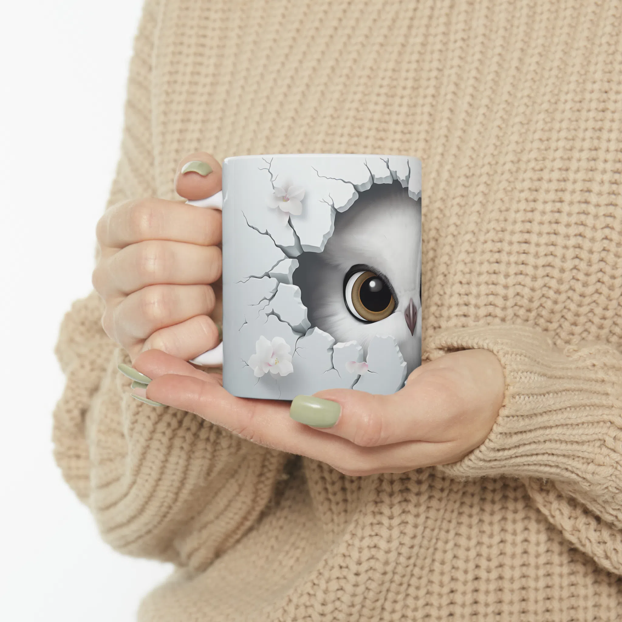ماگ طرح سه بعدی حیوانات جغد owl مدل NM3181 — تصویر 4