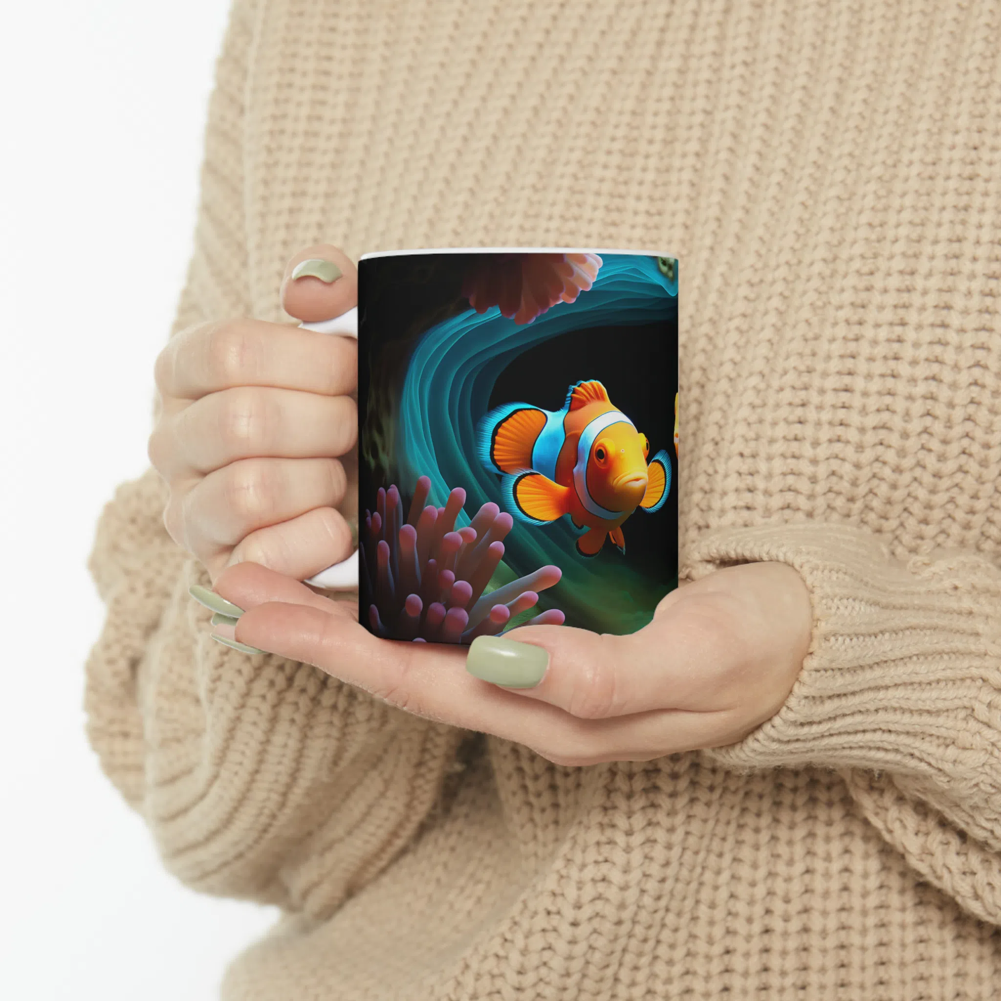 ماگ طرح سه بعدی دلقک ماهی های غمگین مدل NM3029 — تصویر 2
