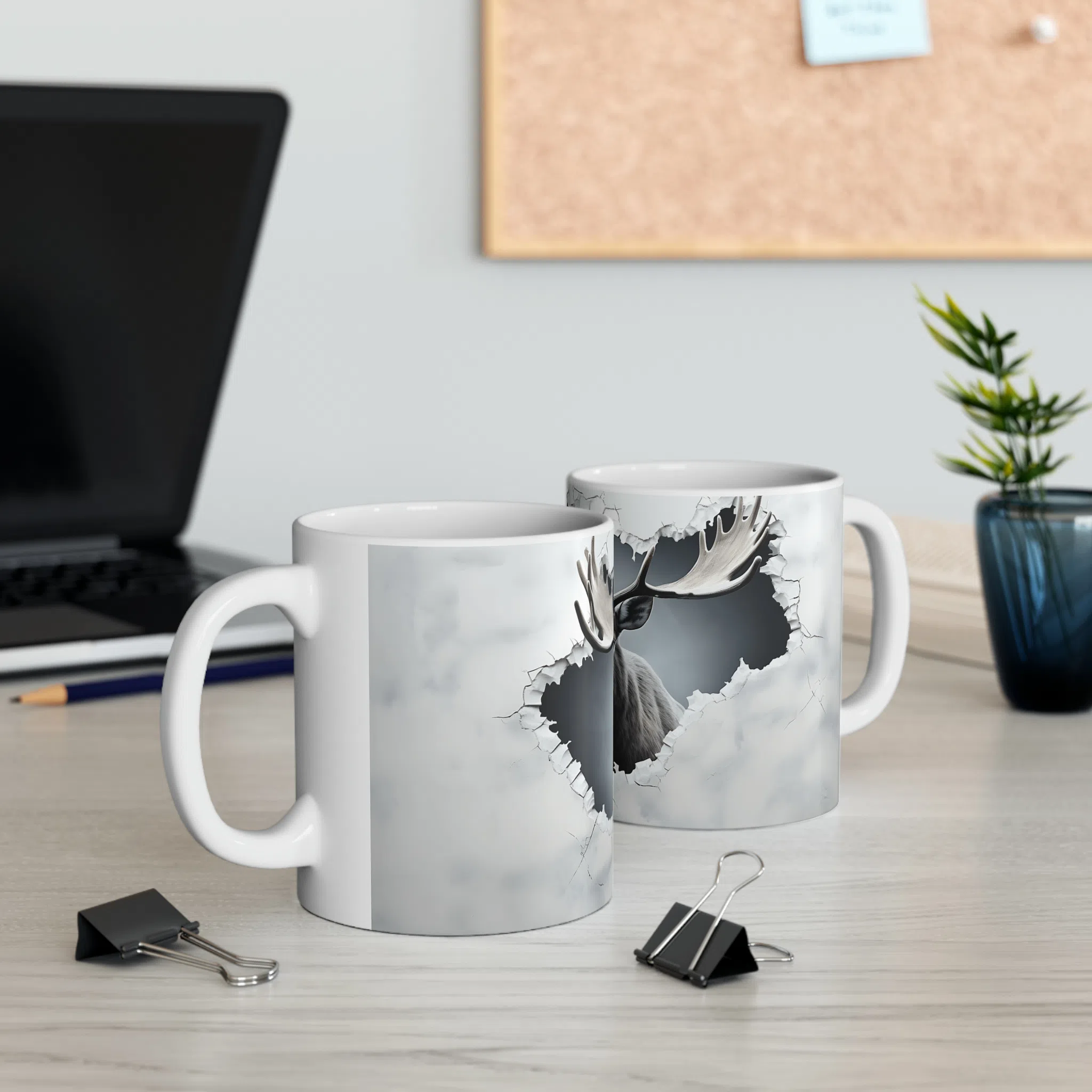ماگ طرح سه بعدی گوزن deer مدل NM3169 — تصویر 3